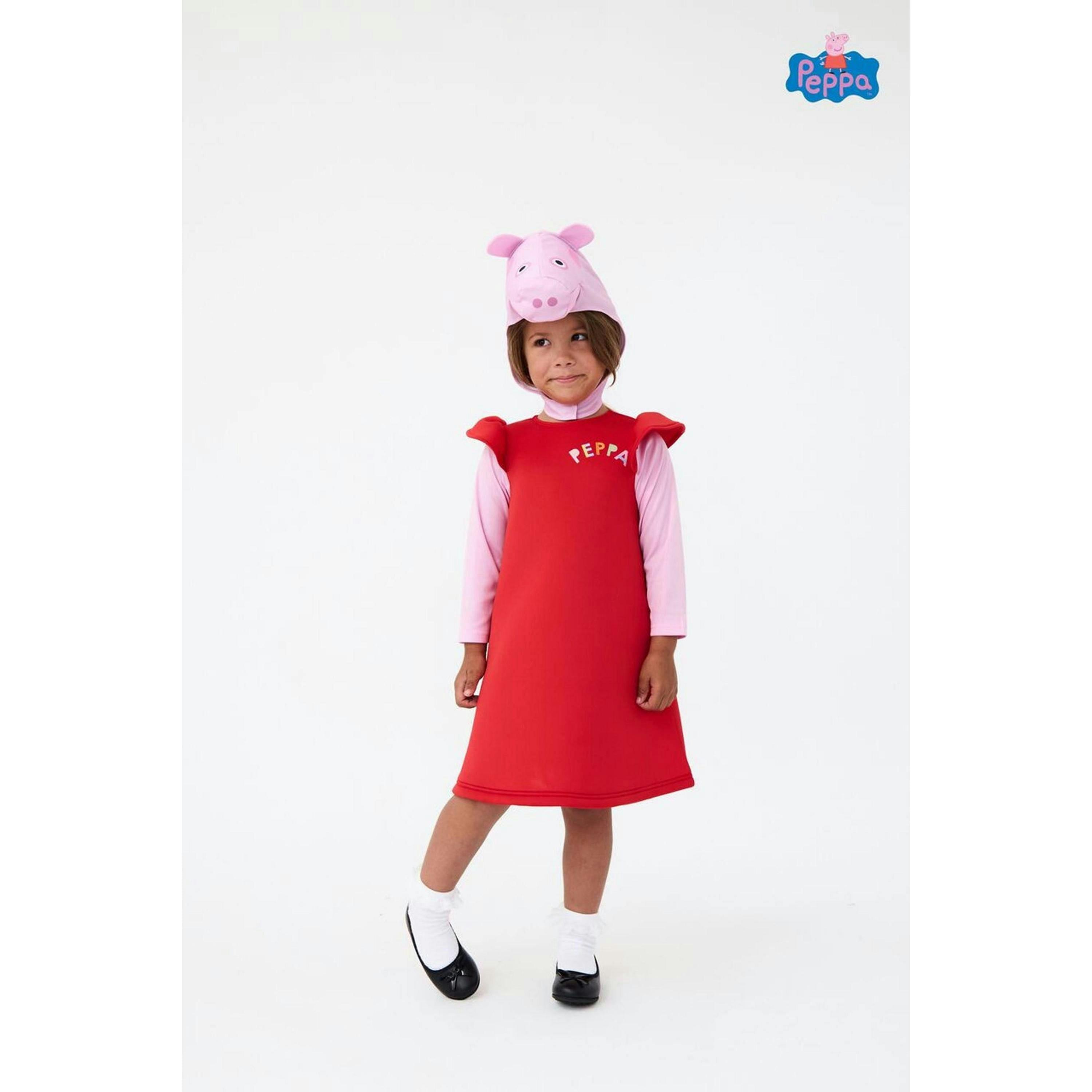 Peppa Pig Girls Red Peppa Pig 3D Headpiece 2 Piece Costume by Vanilla Underground , view 1 of 5