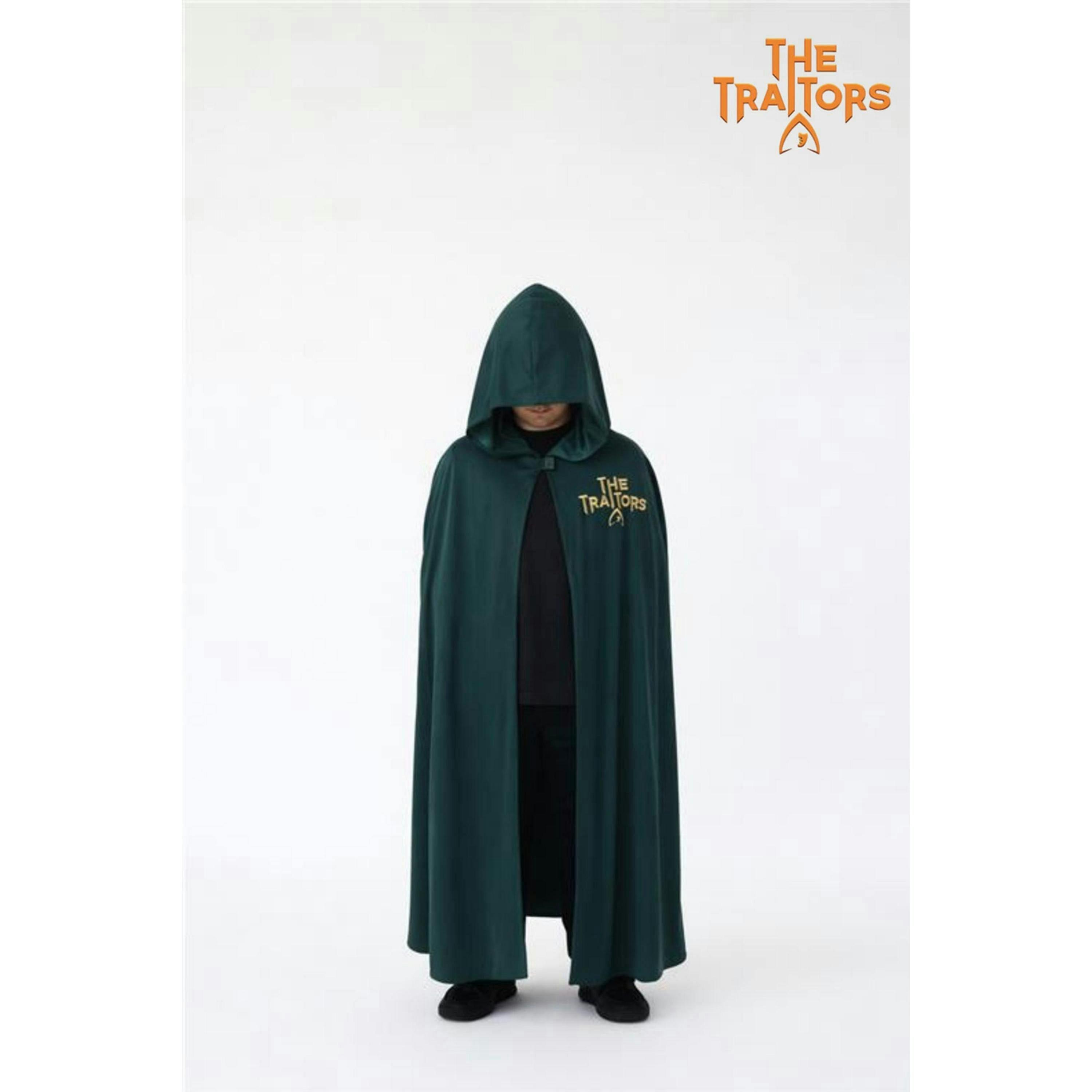 The Traitors Unisex Kids Green Hooded Cloak 1 Piece Costume by Vanilla Underground , view 1 of 3