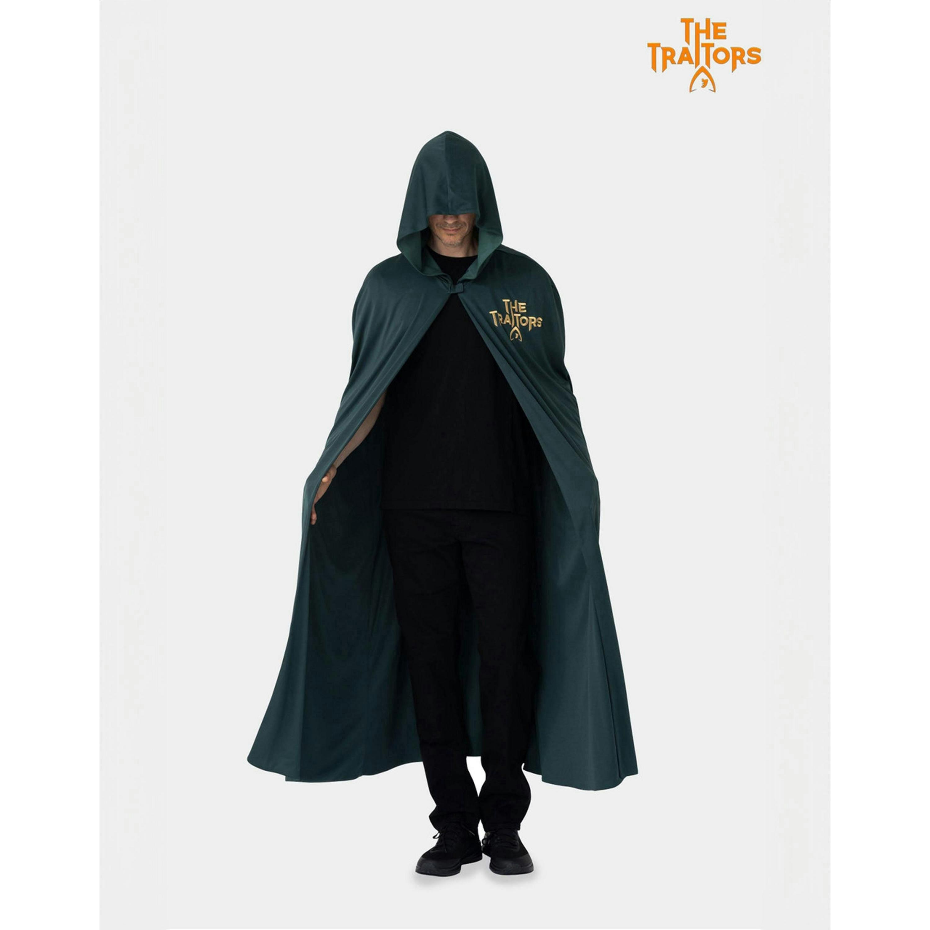 The Traitors Unisex Green Hooded Cloak 1 Piece Costume by Vanilla Underground , view 1 of 5