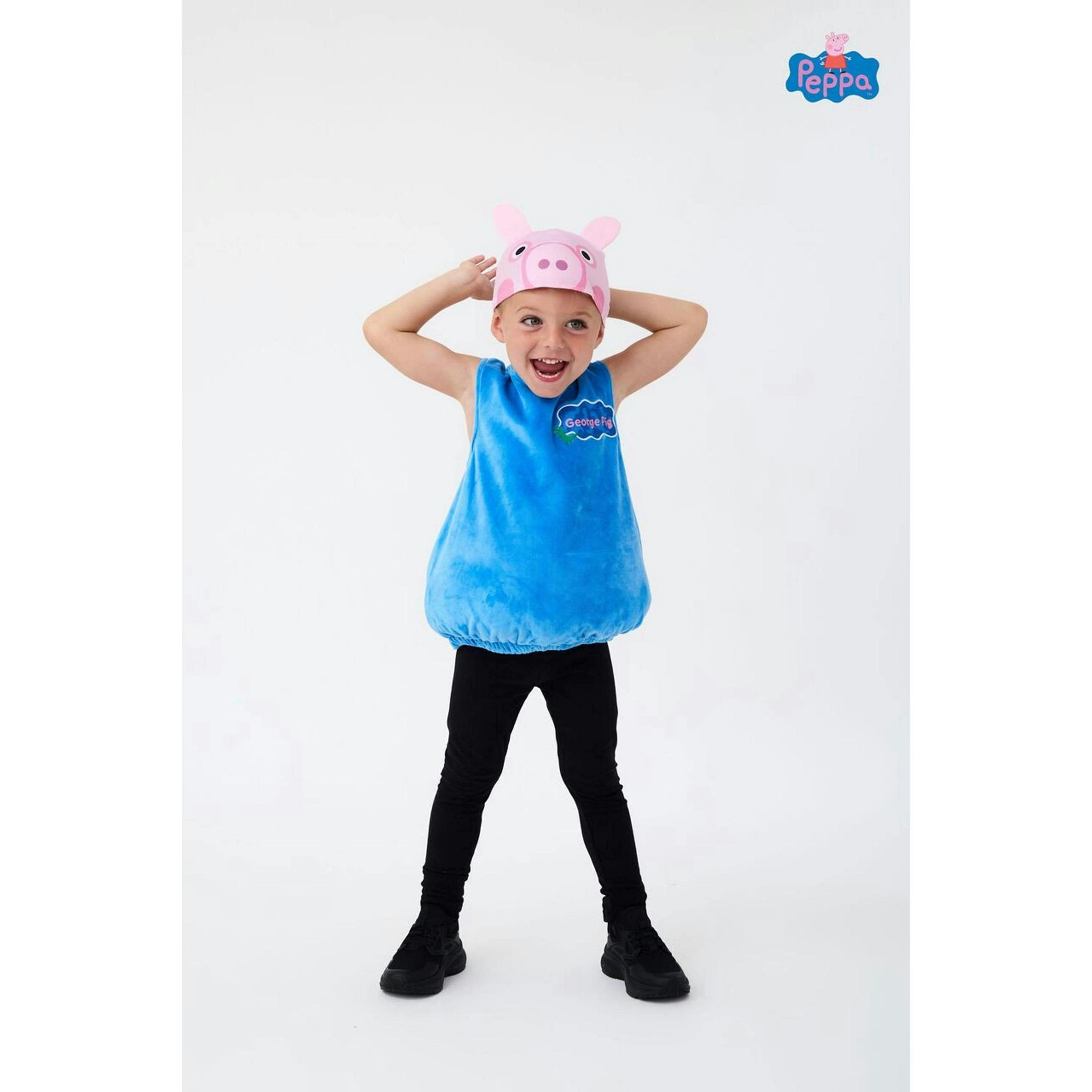 Peppa Pig Boys Blue George Pig 3D Headpiece 2 Piece Costume by Vanilla Underground , view 1 of 5