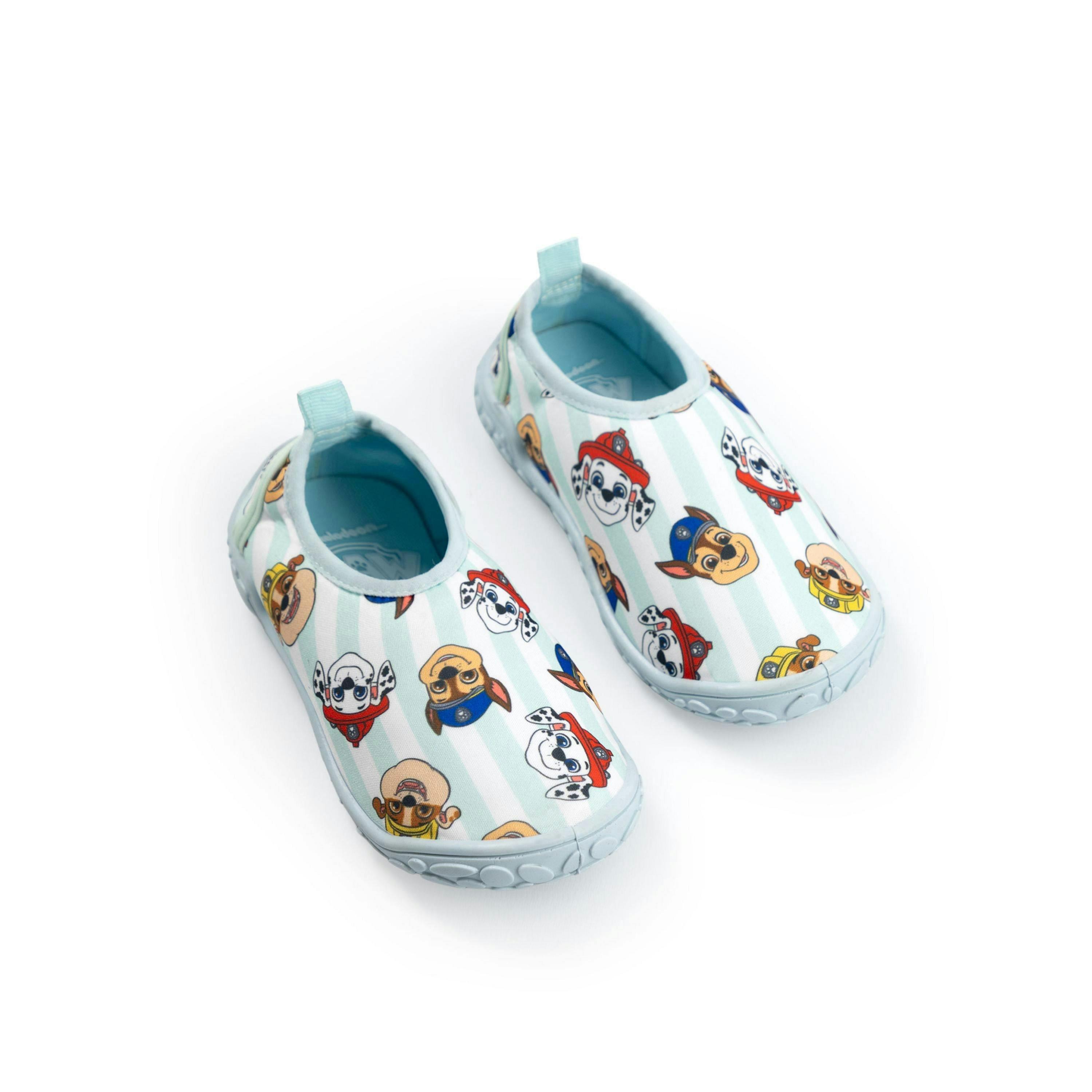 Paw Patrol Boys Blue Stripy Character Aqua Shoes by Vanilla Underground , view 1 of 6