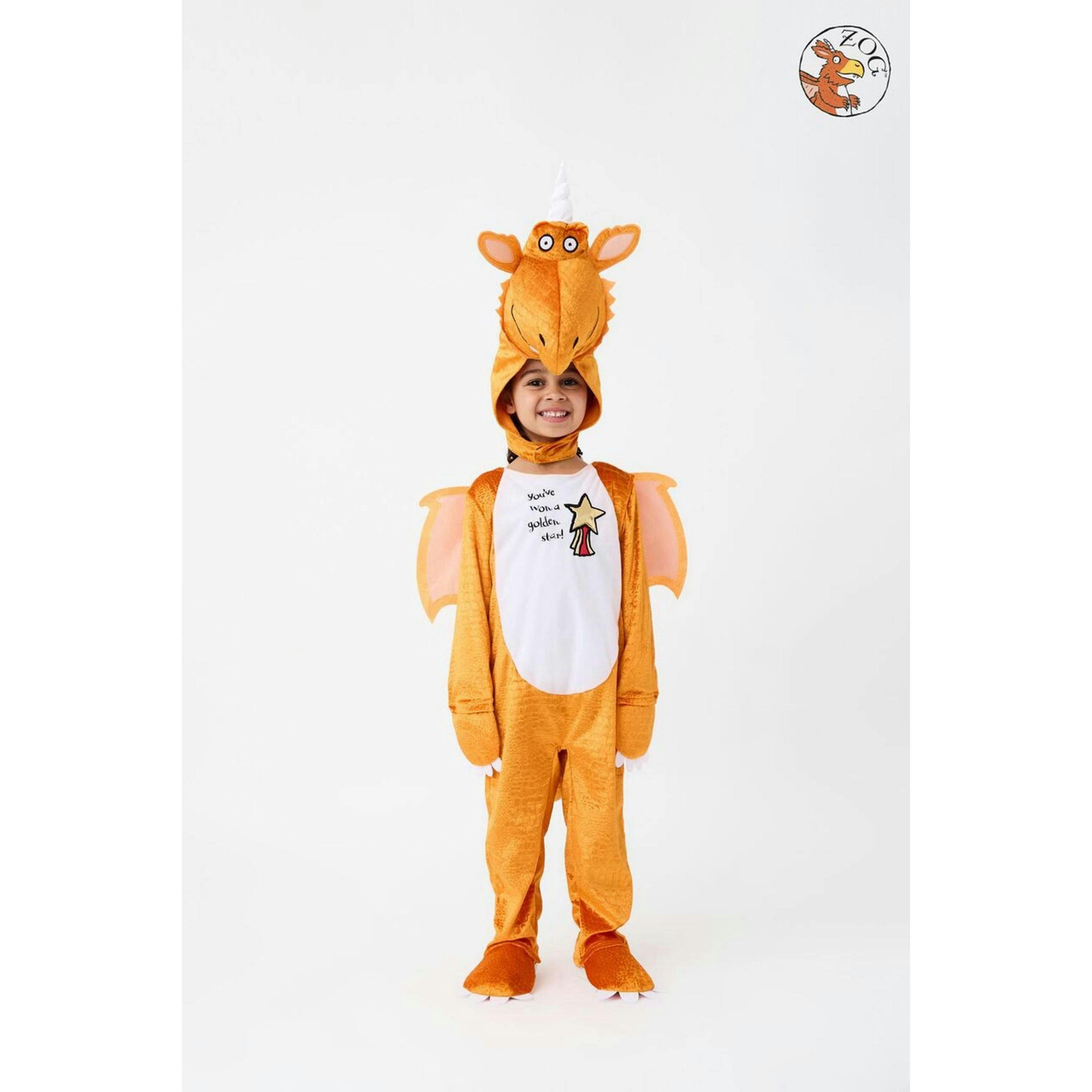 Gruffalo & Friends Unisex Kids Orange Zog 3D Headpiece 2 Piece Costume by Vanilla Underground , view 1 of 5