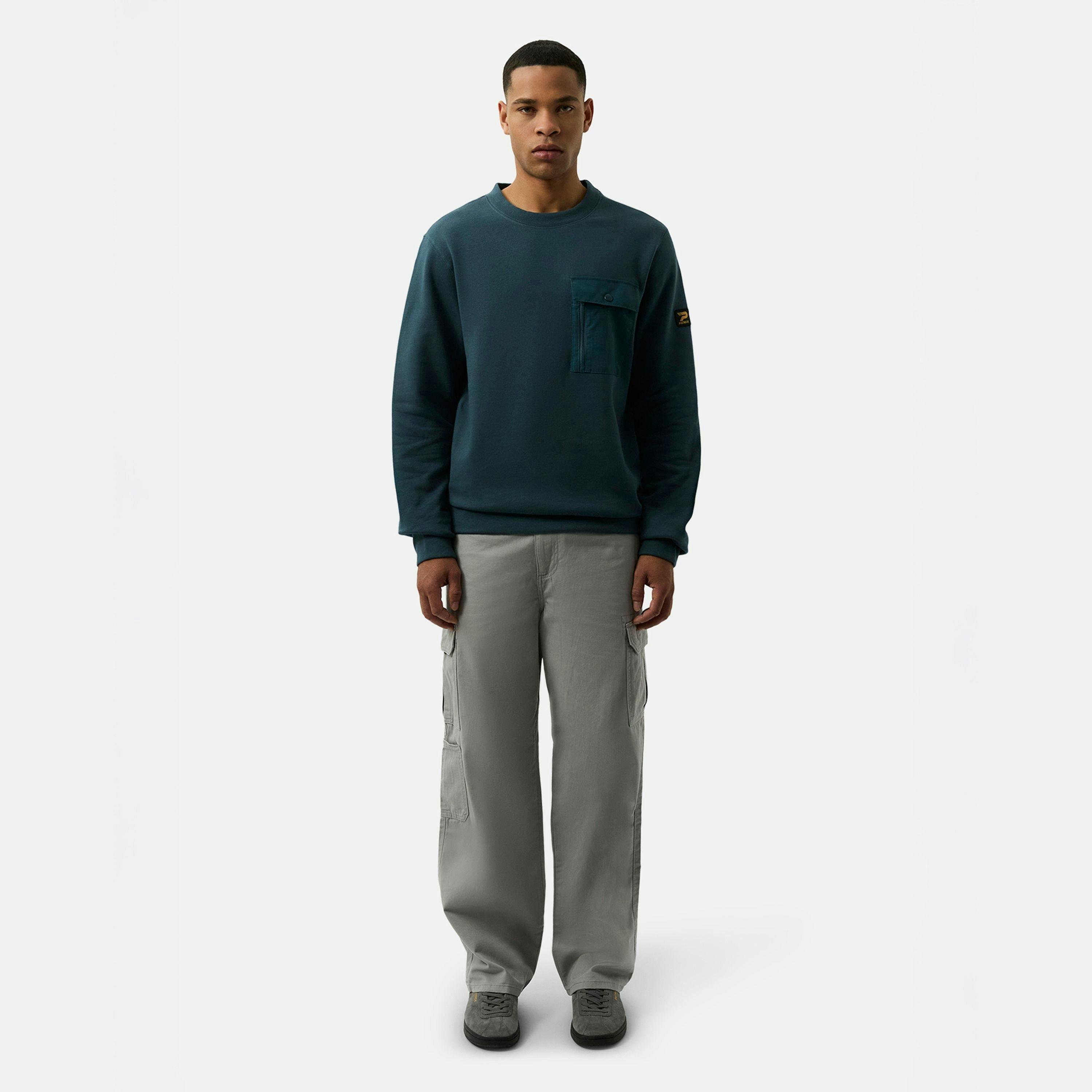 Archie Crew Sweat - Dark Blue , view 4 of 4