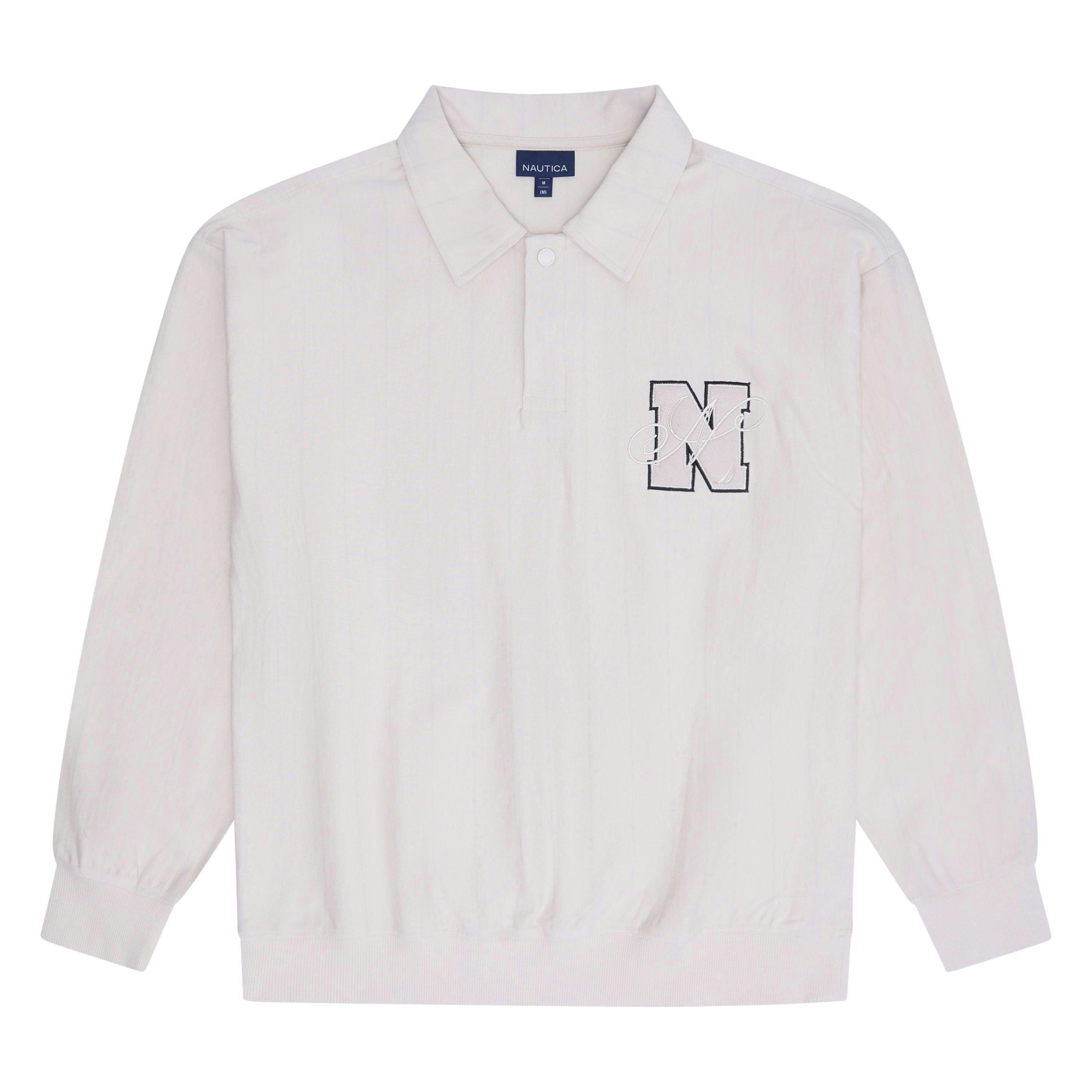 Colson Collared Sweatshirt-Ivory , view 1 of 4