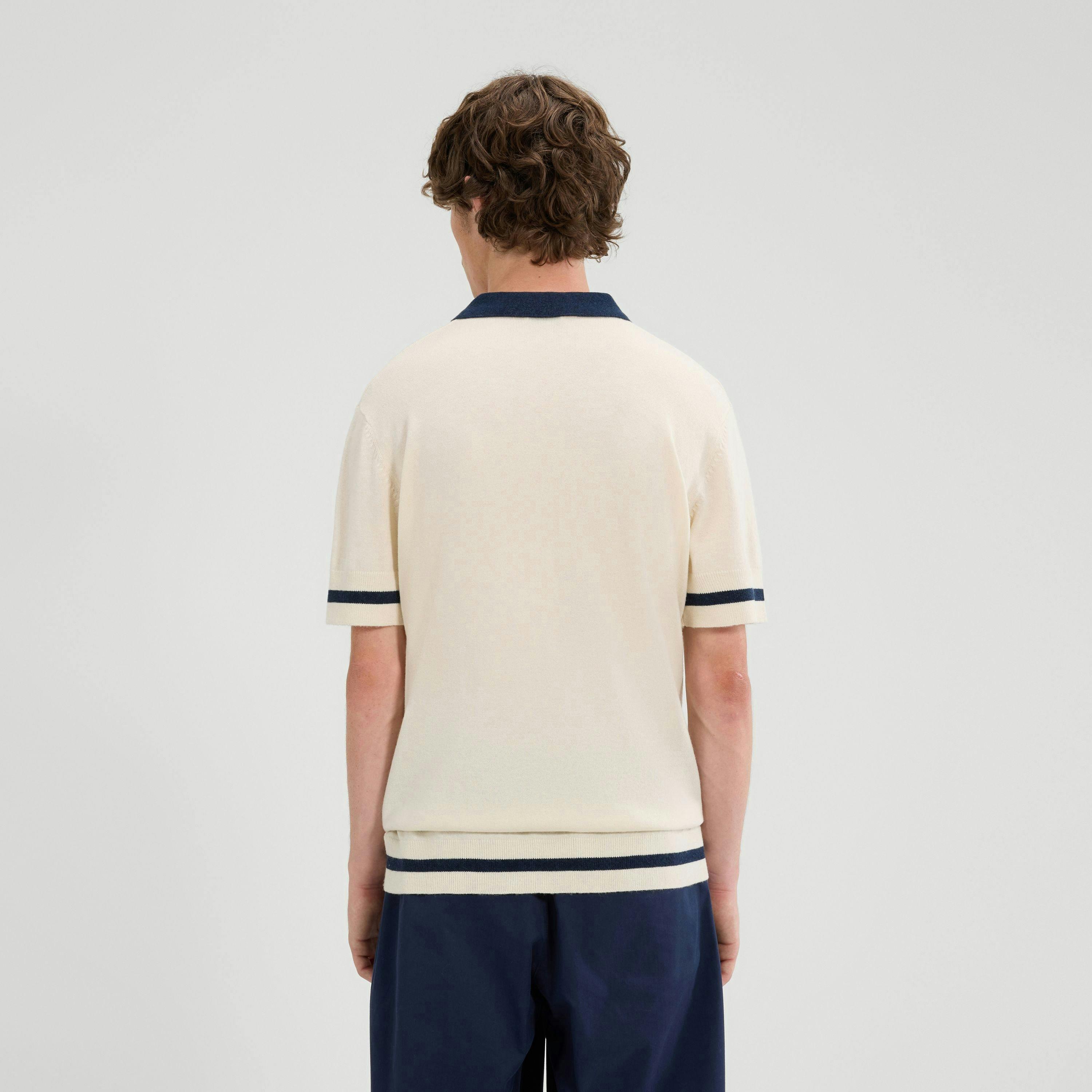 Tuccia Knit Polo - Off White , view 2 of 4