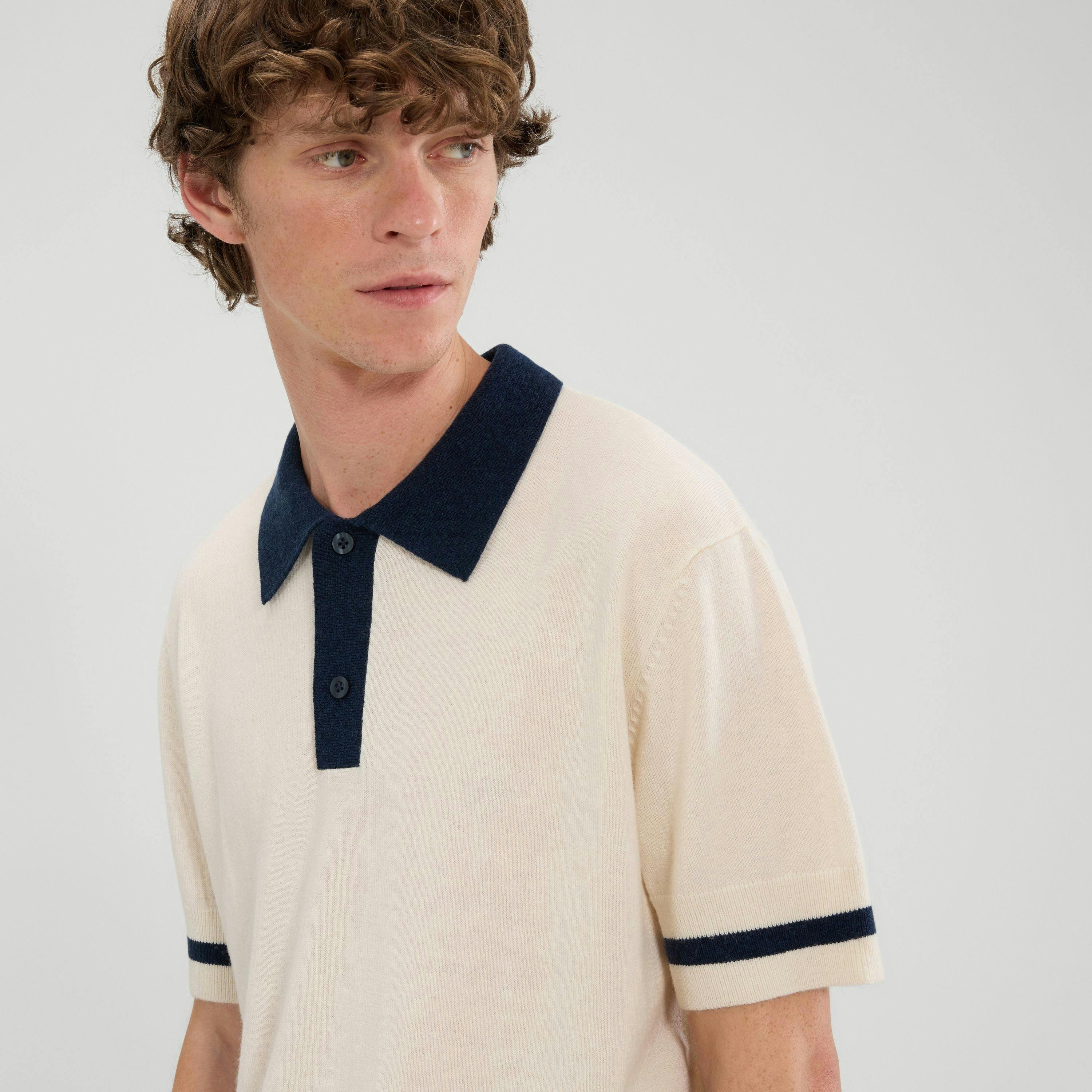 Tuccia Knit Polo - Off White , view 3 of 4