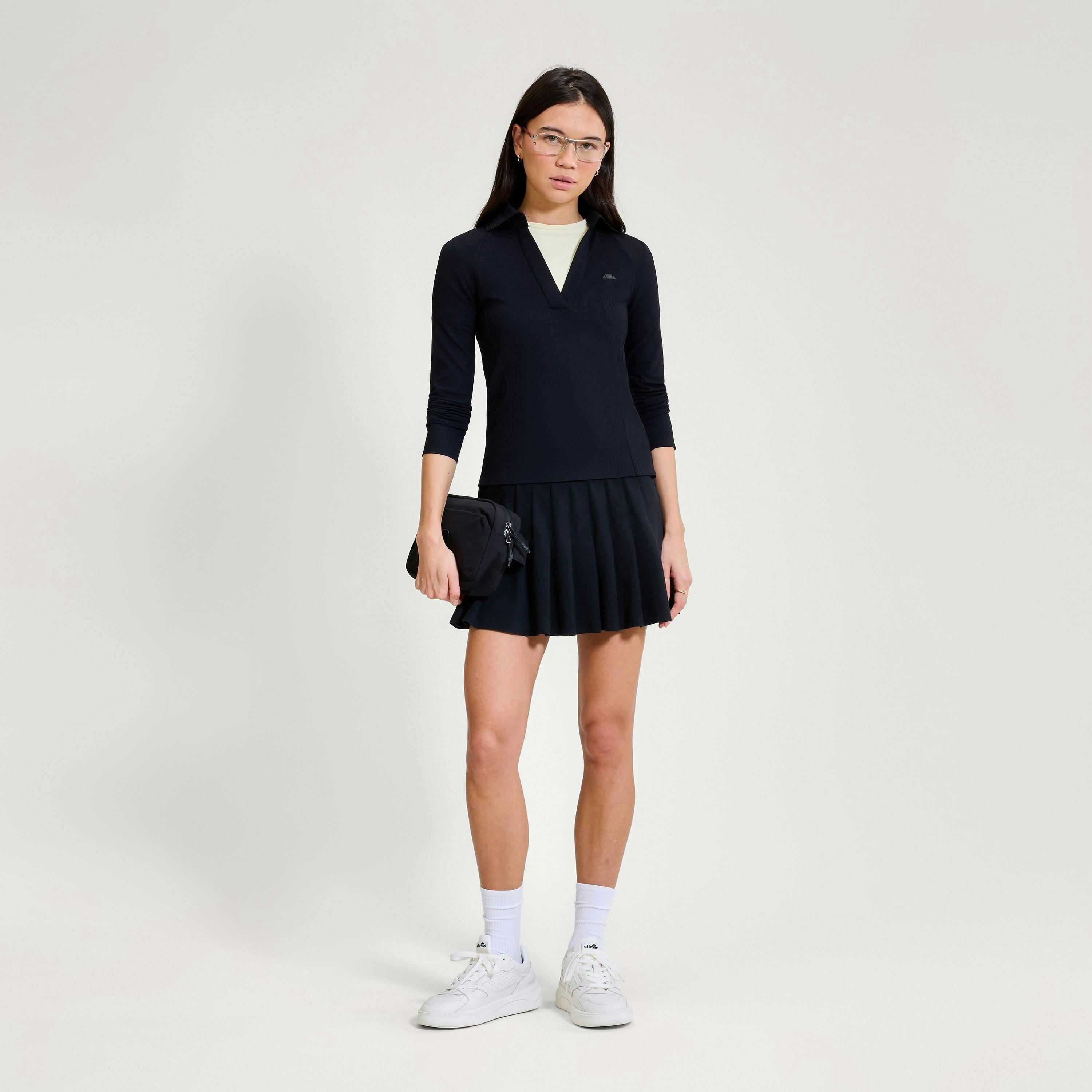 Jeorg LS Fitted Polo Shirt - Black , view 2 of 3