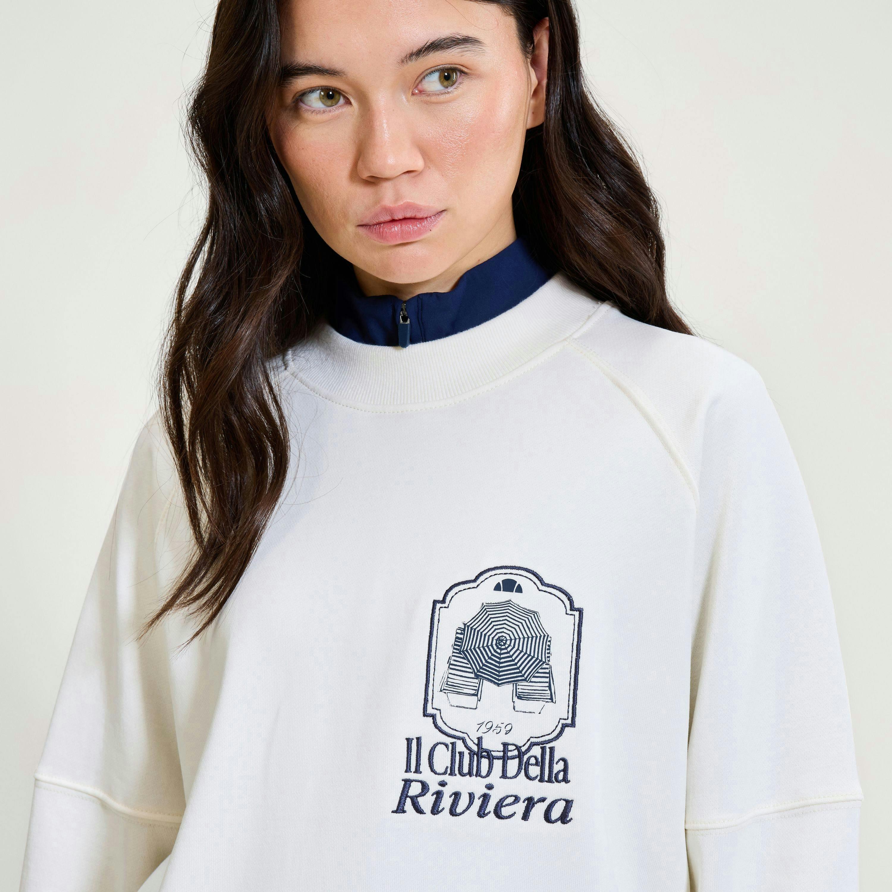 Rosmara Sweatshirt - Off White/Dark Blue , view 3 of 4