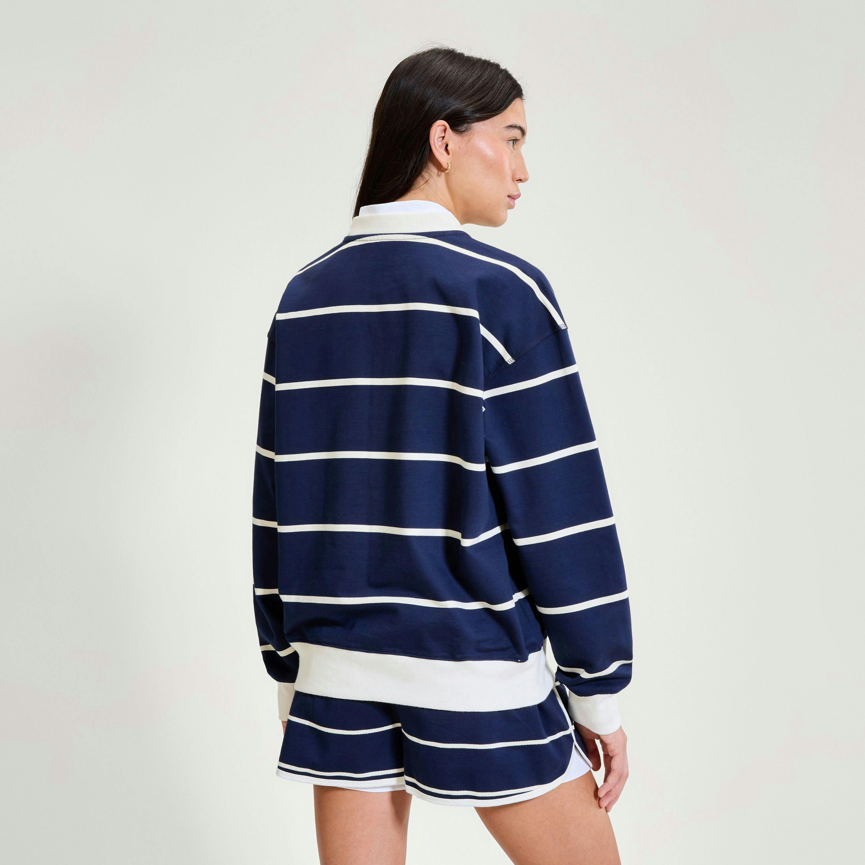 Taggia Sweatshirt - Dark Blue/Off White , view 2 of 4