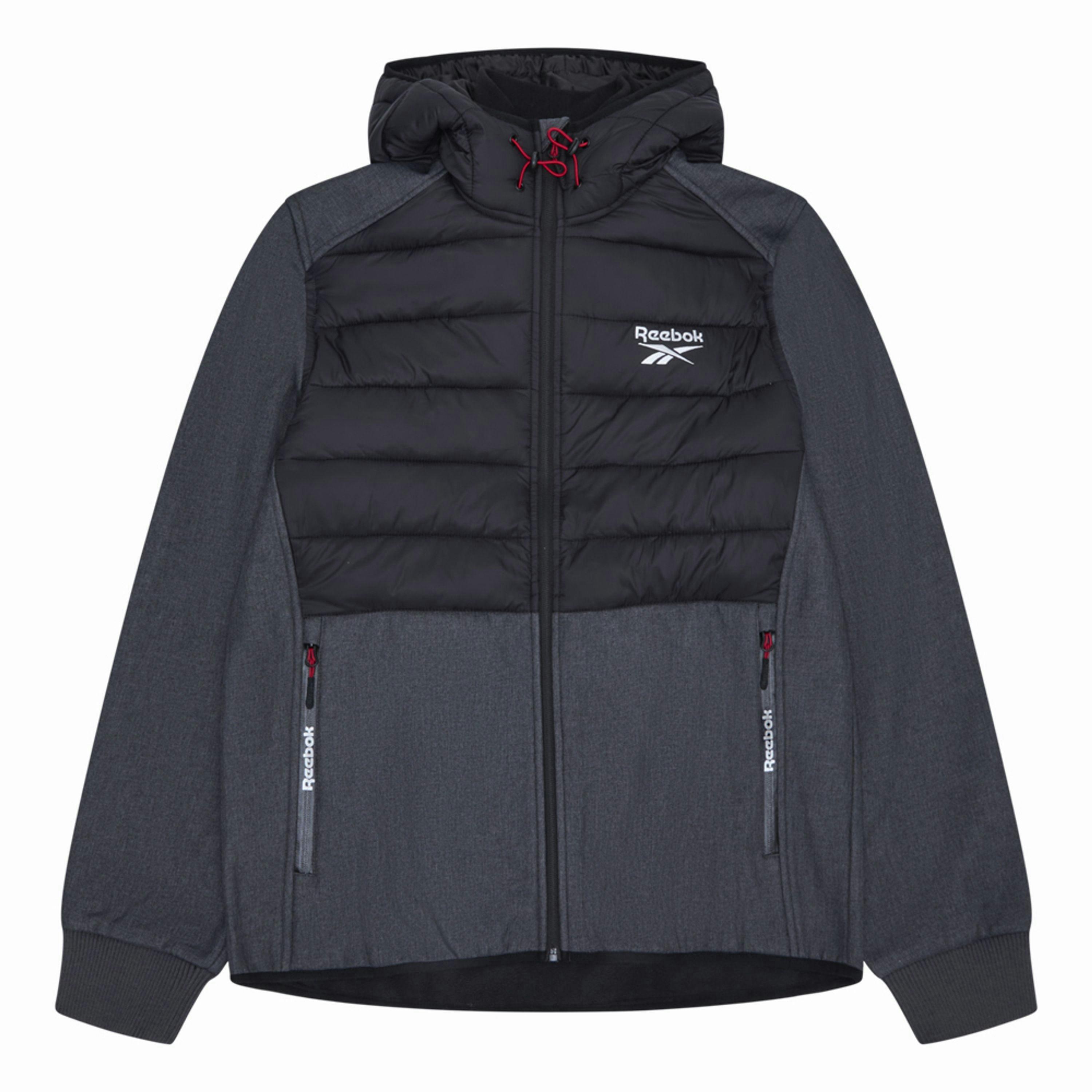 RB1562 Mixed Media Jacket - Charcoal , view 2 of 2