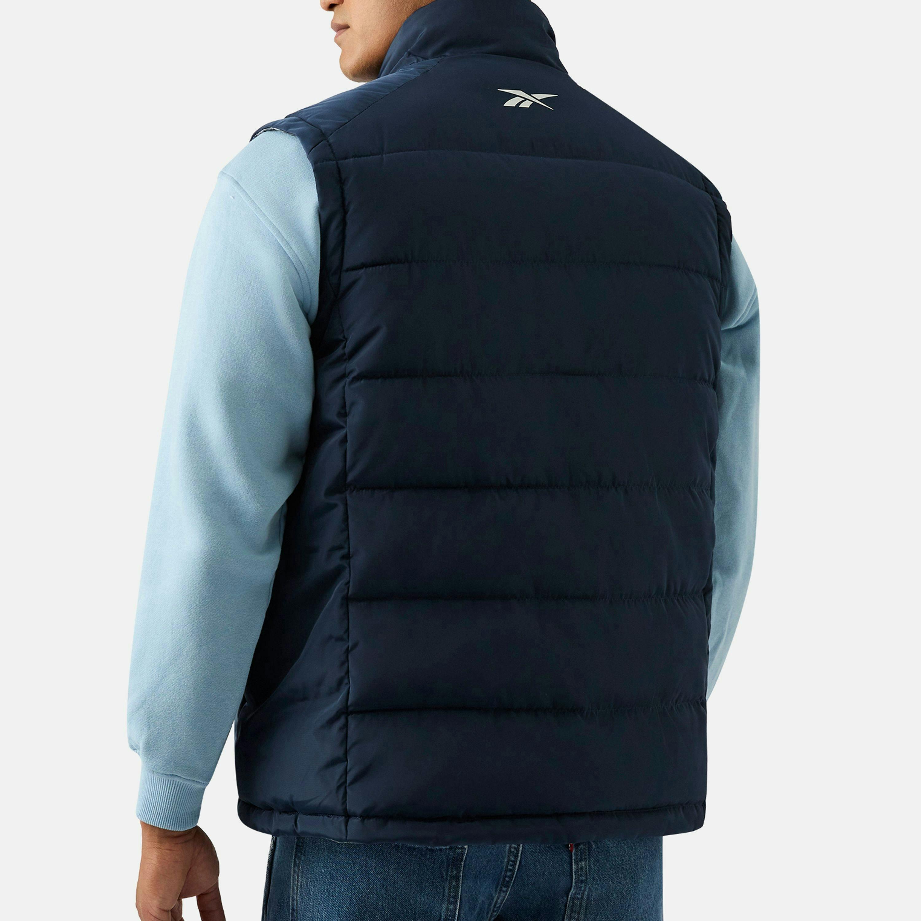 RB1572 Reversible Puffer Vest - Batik Blue , view 3 of 4