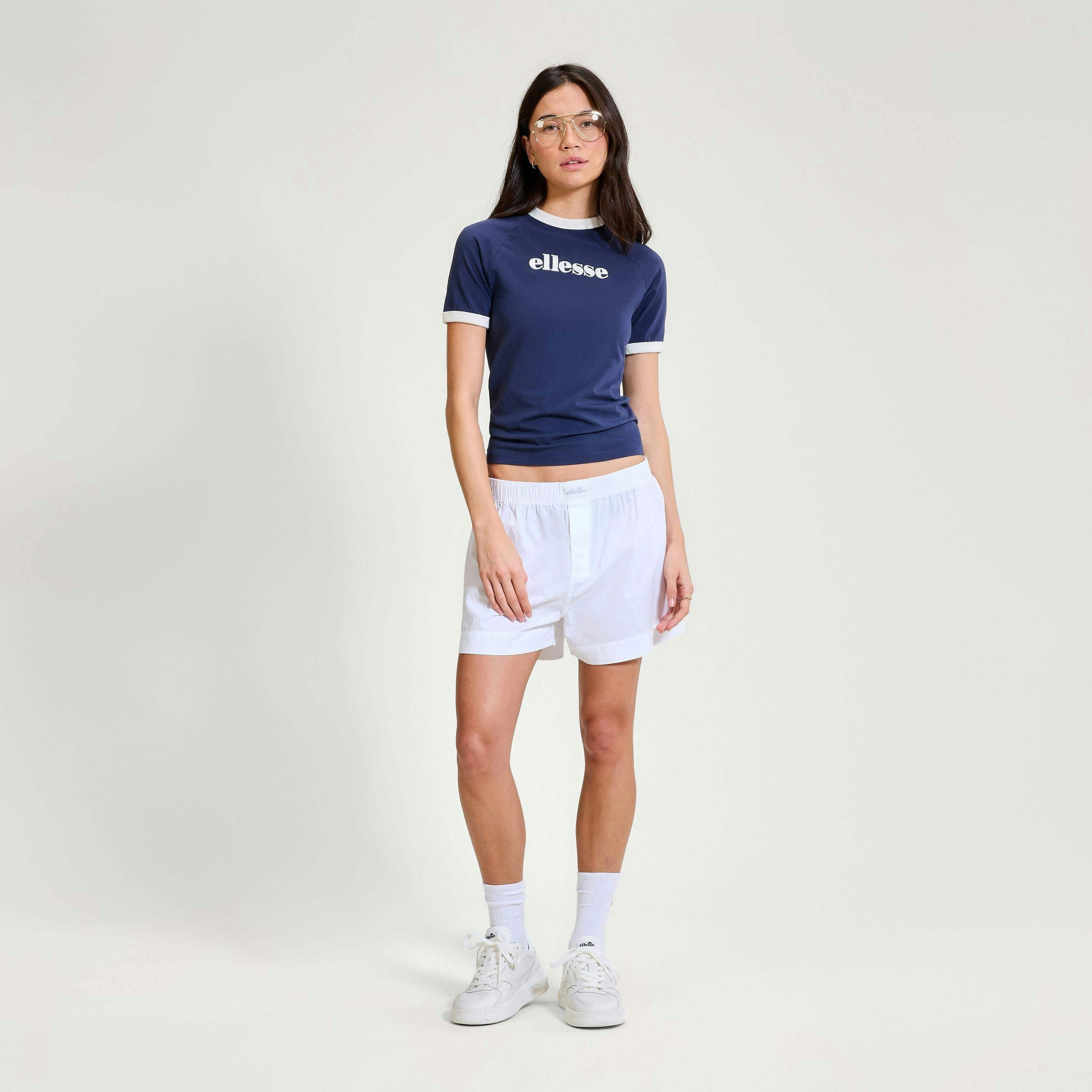 Albenga Tee - Dark Blue/Off White , view 2 of 3