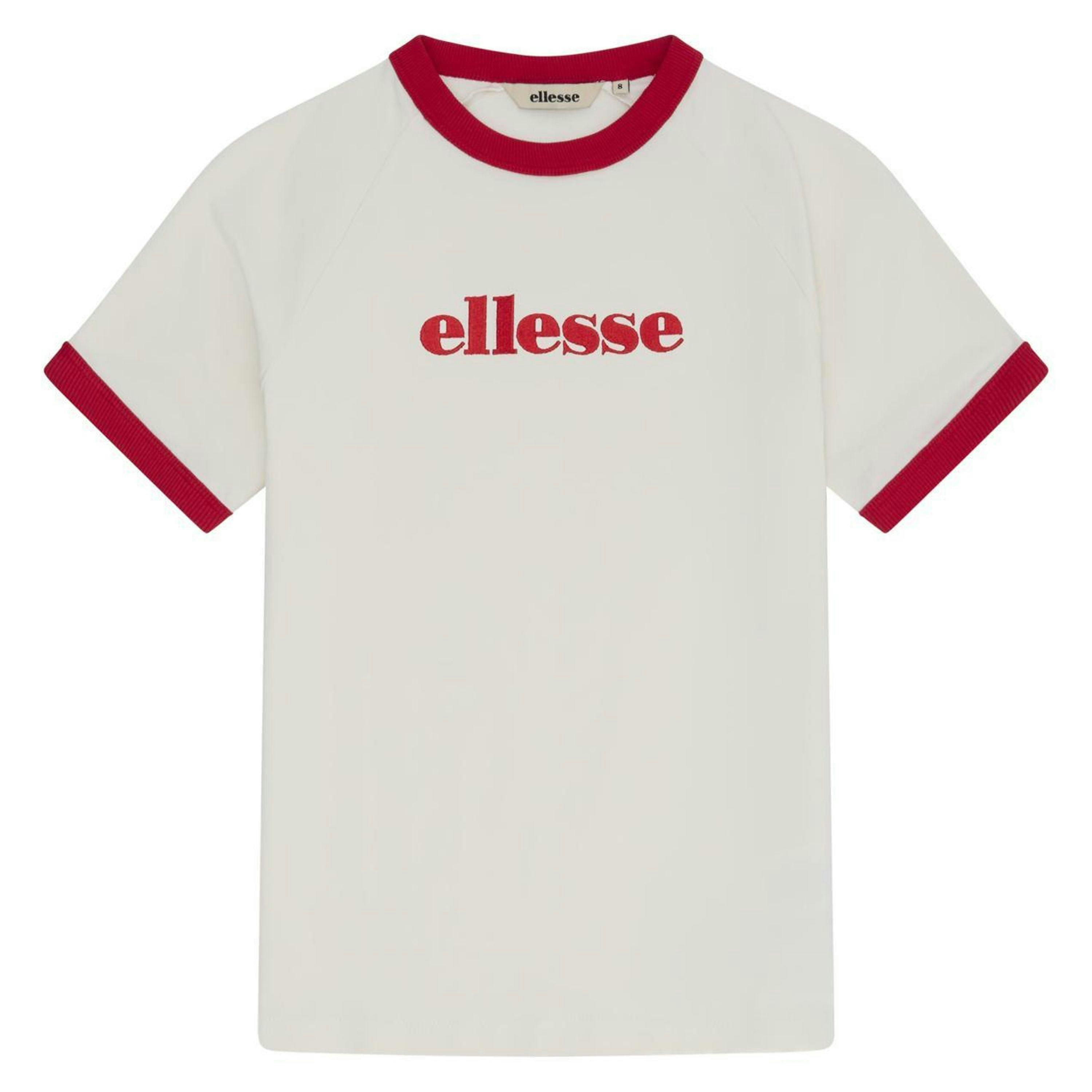 Albenga Tee - Off White/Red , view 1 of 3
