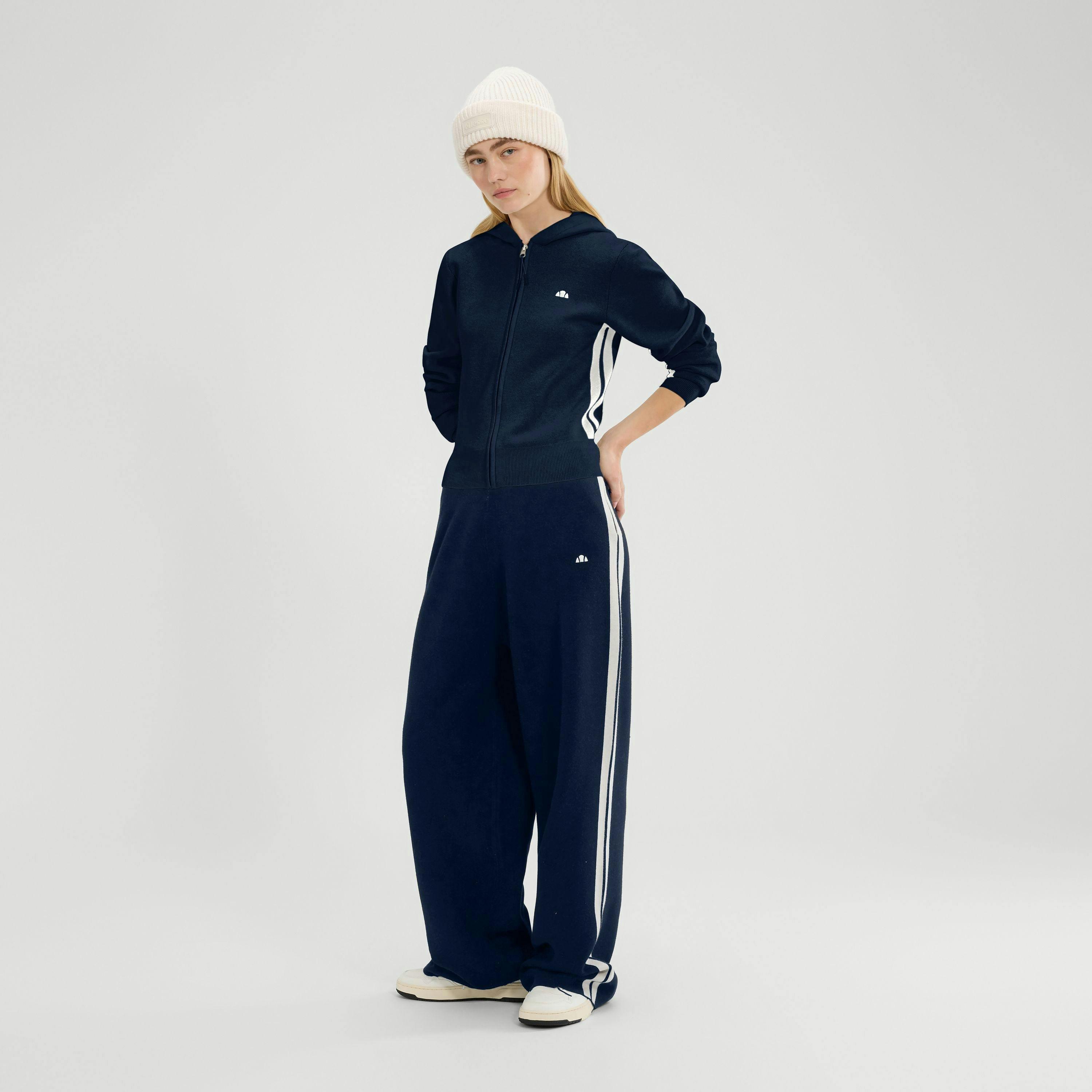 Laneisa Fnitted Full Zip Hoodie - Navy , view 1 of 4