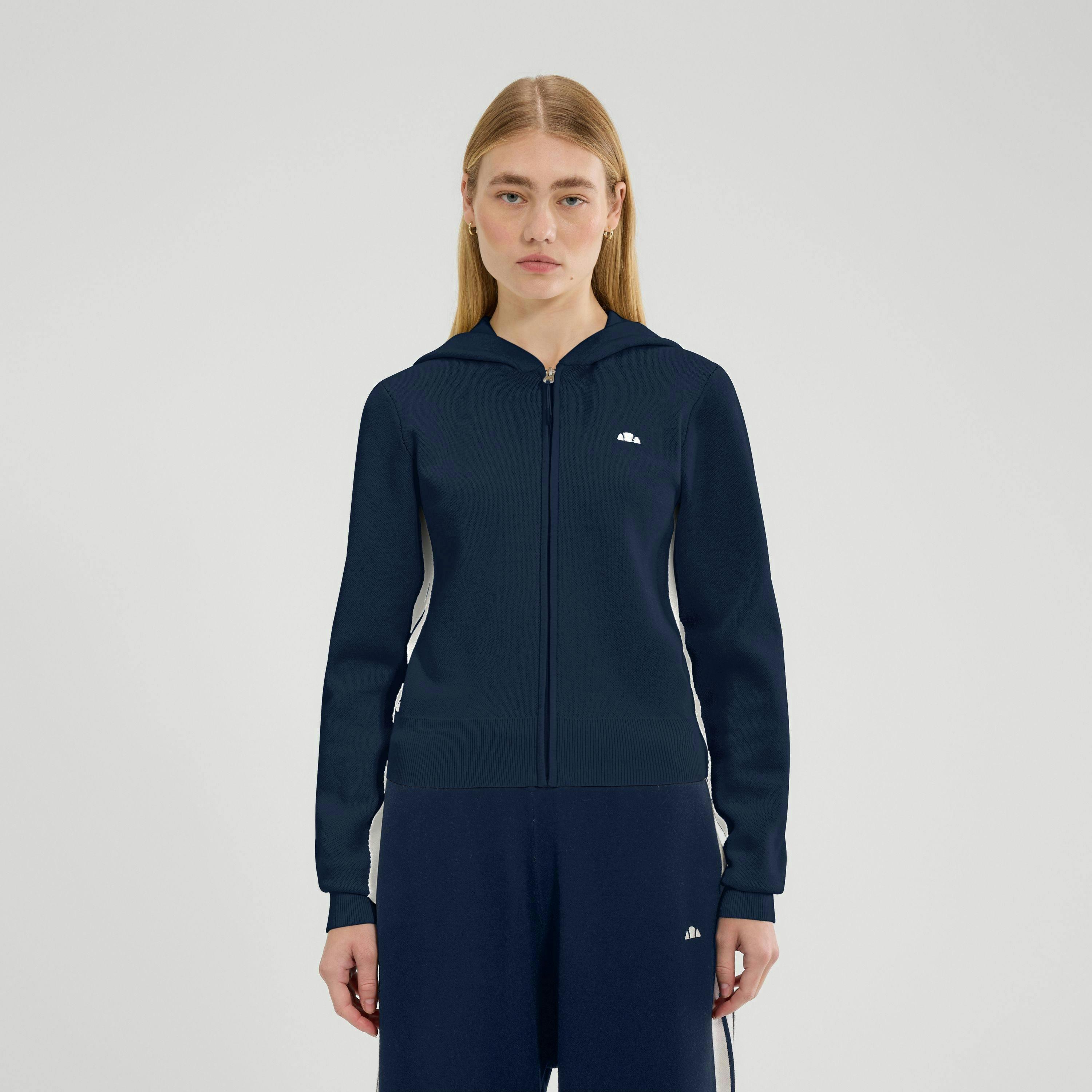 Laneisa Fnitted Full Zip Hoodie - Navy , view 2 of 4