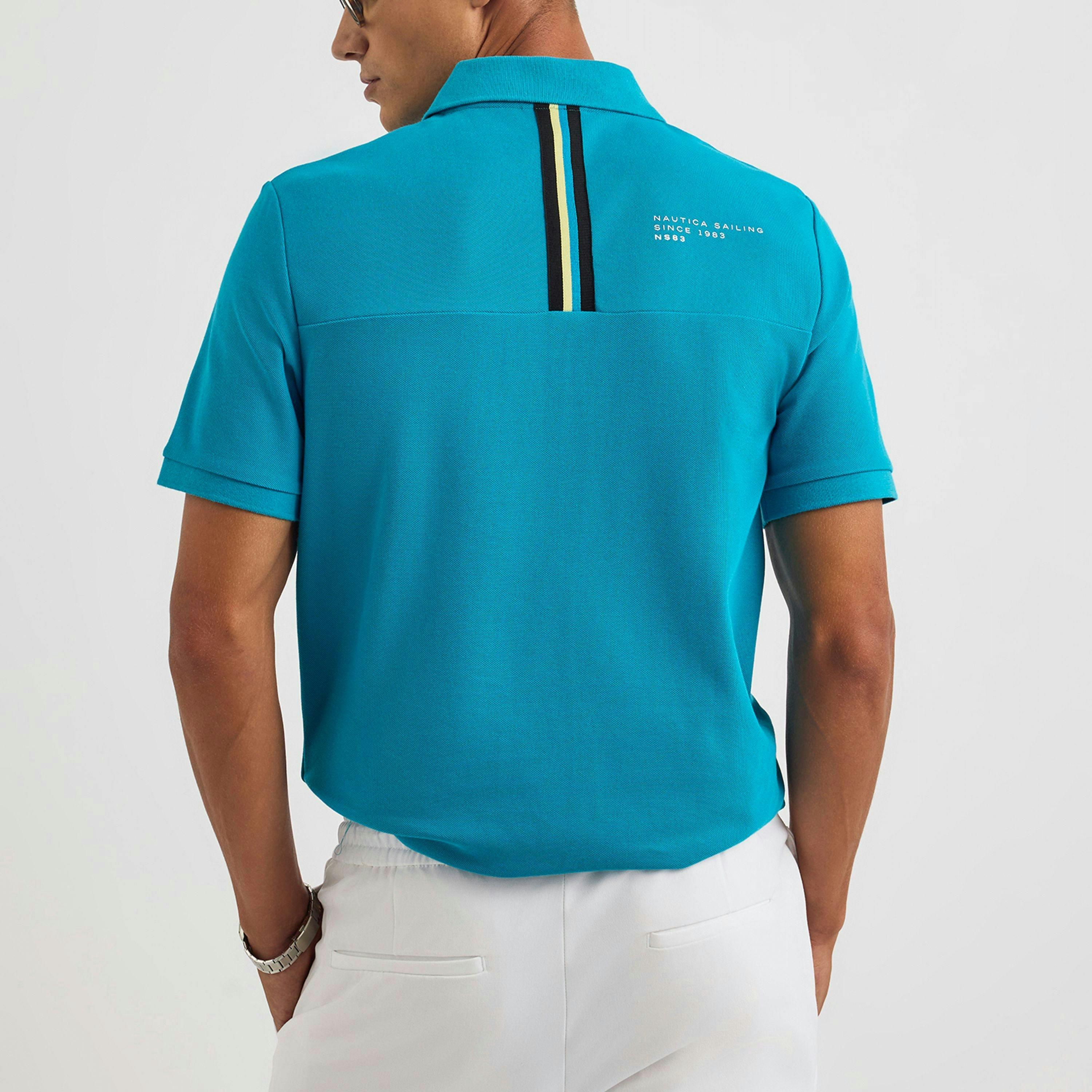 Seton Polo Shirt - Aqua , view 2 of 4
