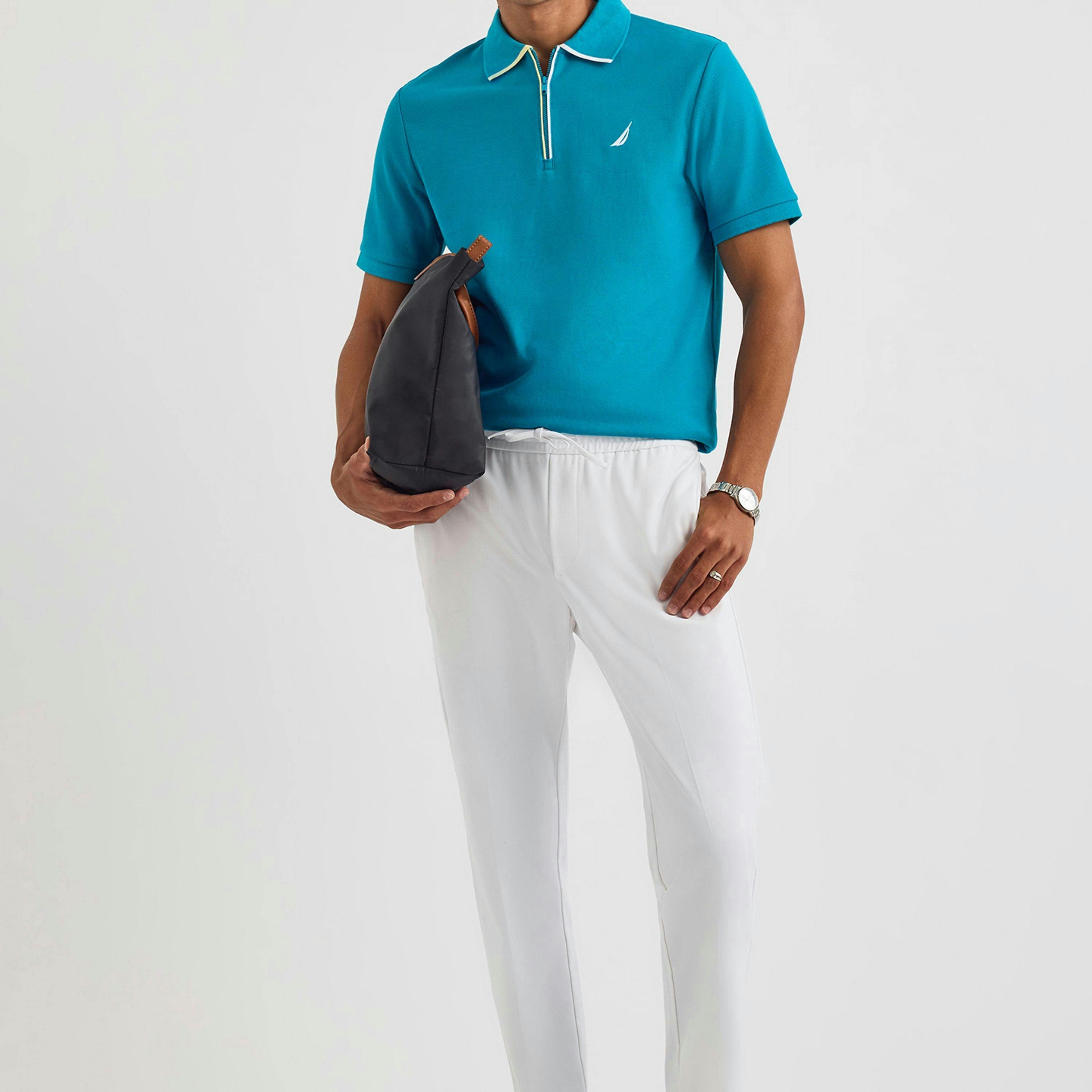 Seton Polo Shirt - Aqua , view 3 of 4