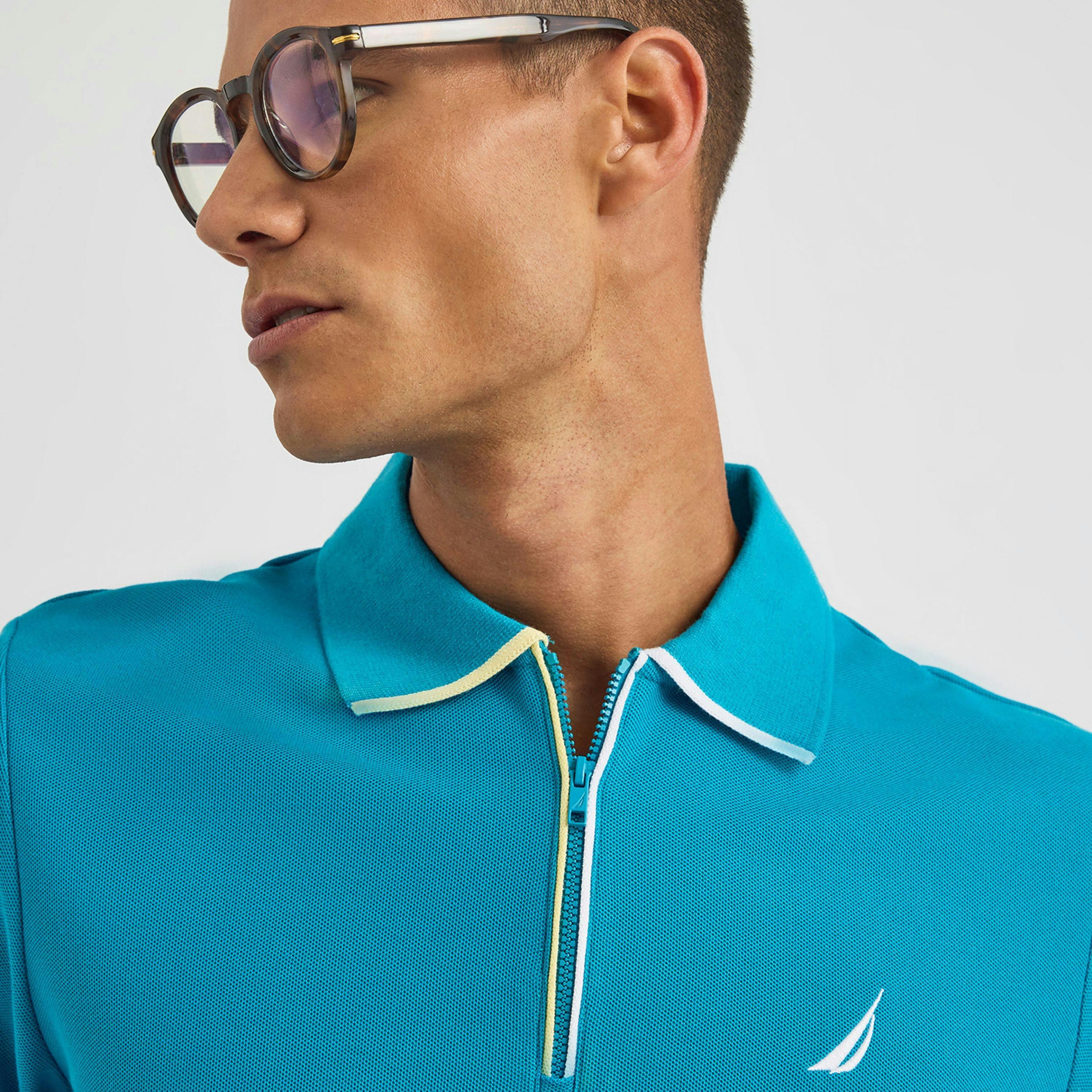 Seton Polo Shirt - Aqua , view 4 of 4