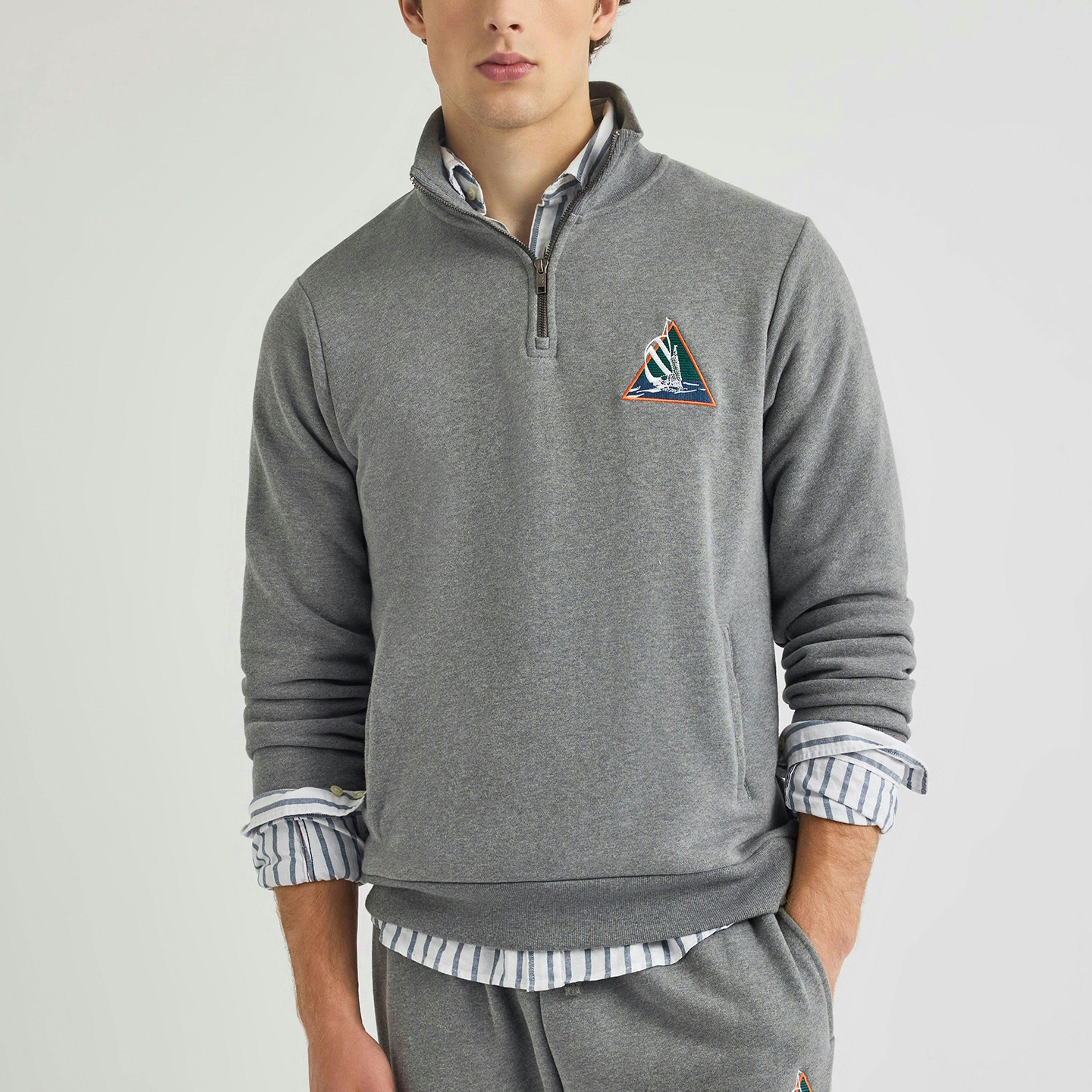 Swae 1/4 Zip - Grey Marl , view 1 of 3