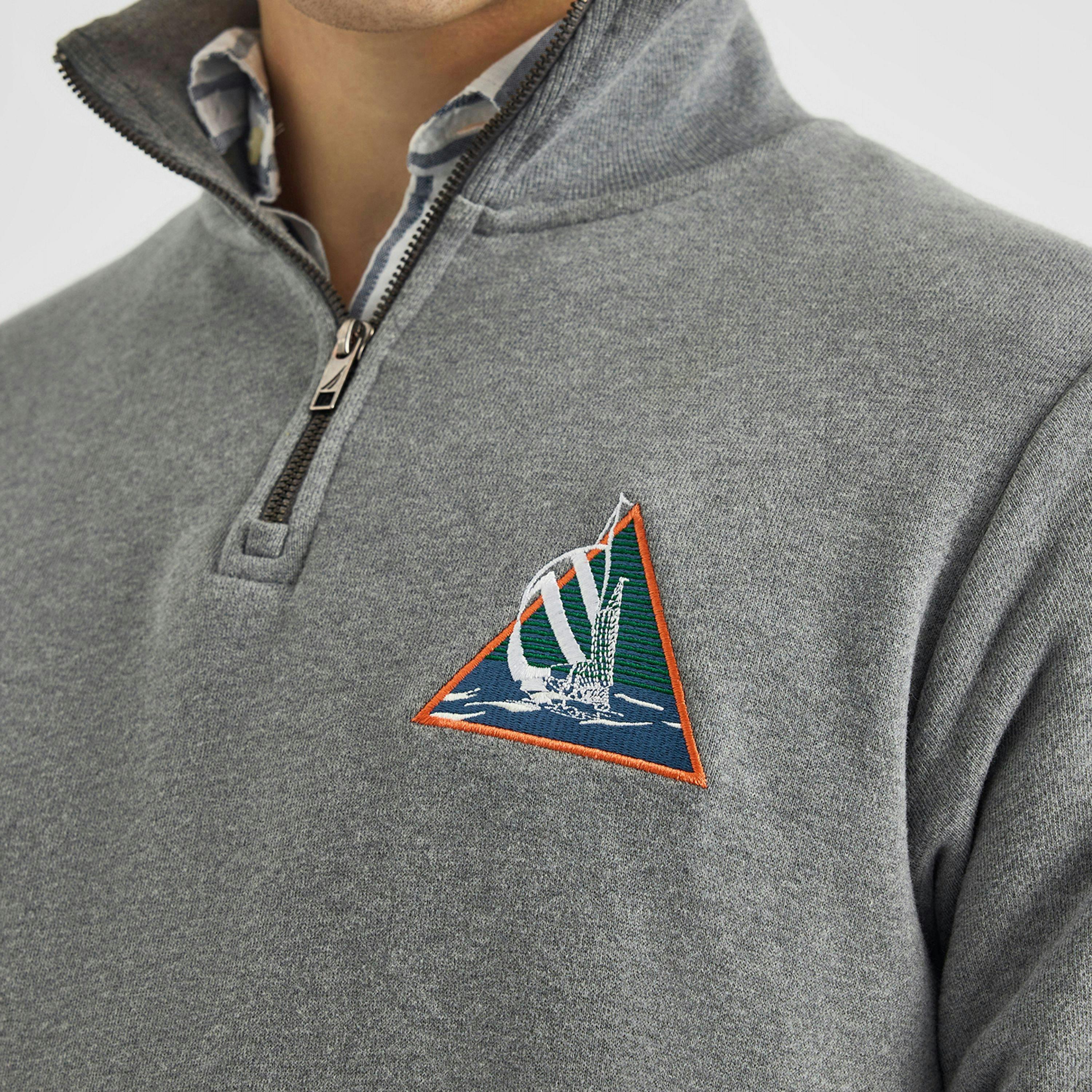 Swae 1/4 Zip - Grey Marl , view 3 of 3
