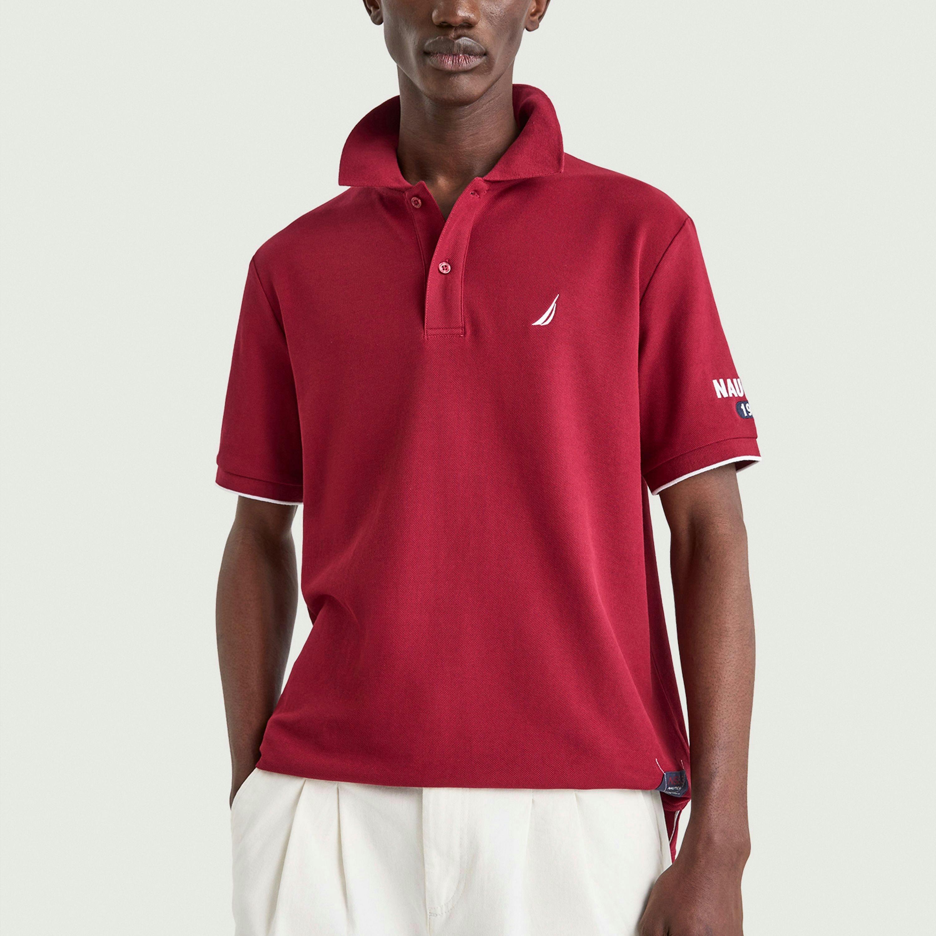 Azura Polo Shirt-Dark Red , view 1 of 3
