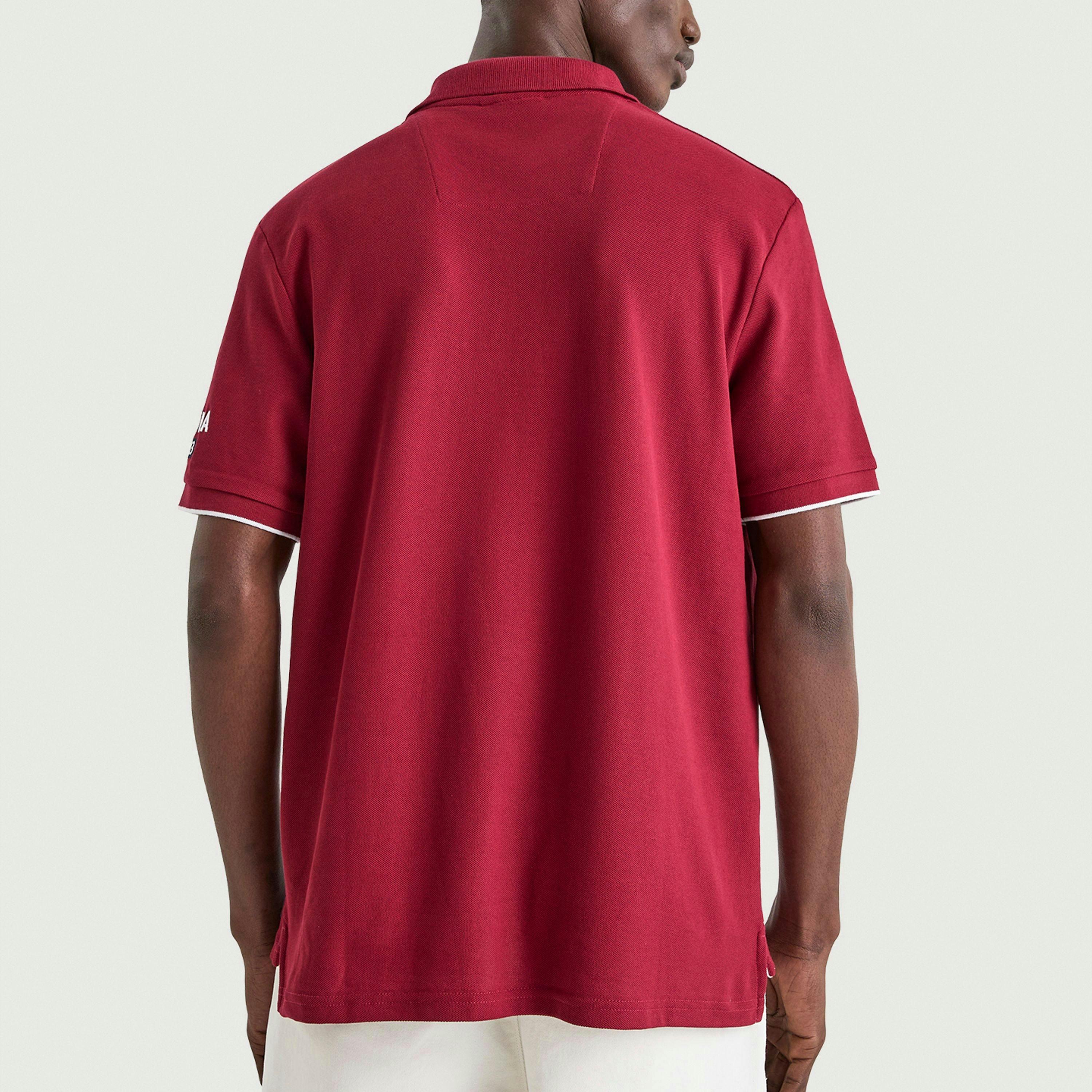 Azura Polo Shirt-Dark Red , view 2 of 3