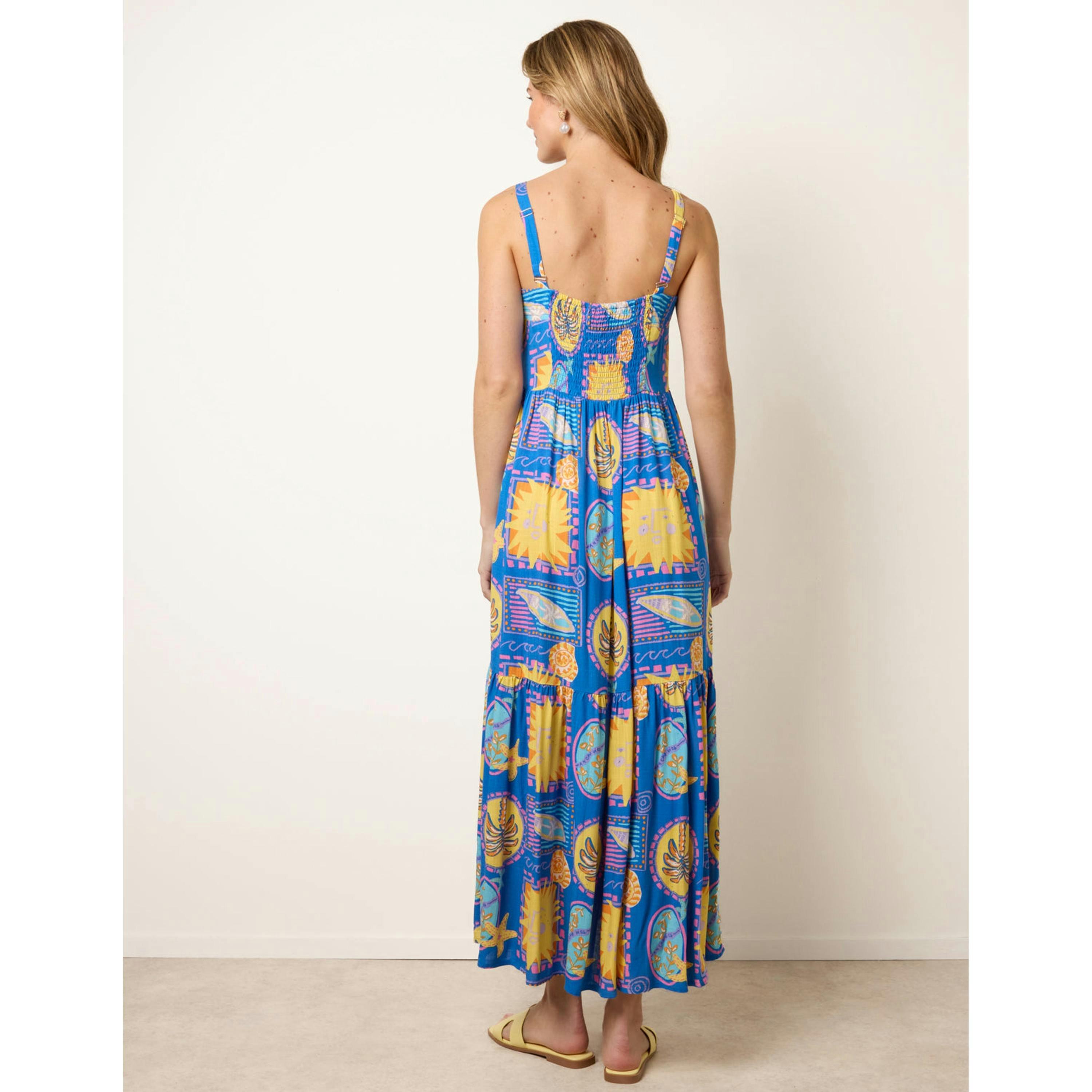 Blue Vanilla Vibrant Strappy Dress  in Blue , view 2 of 4