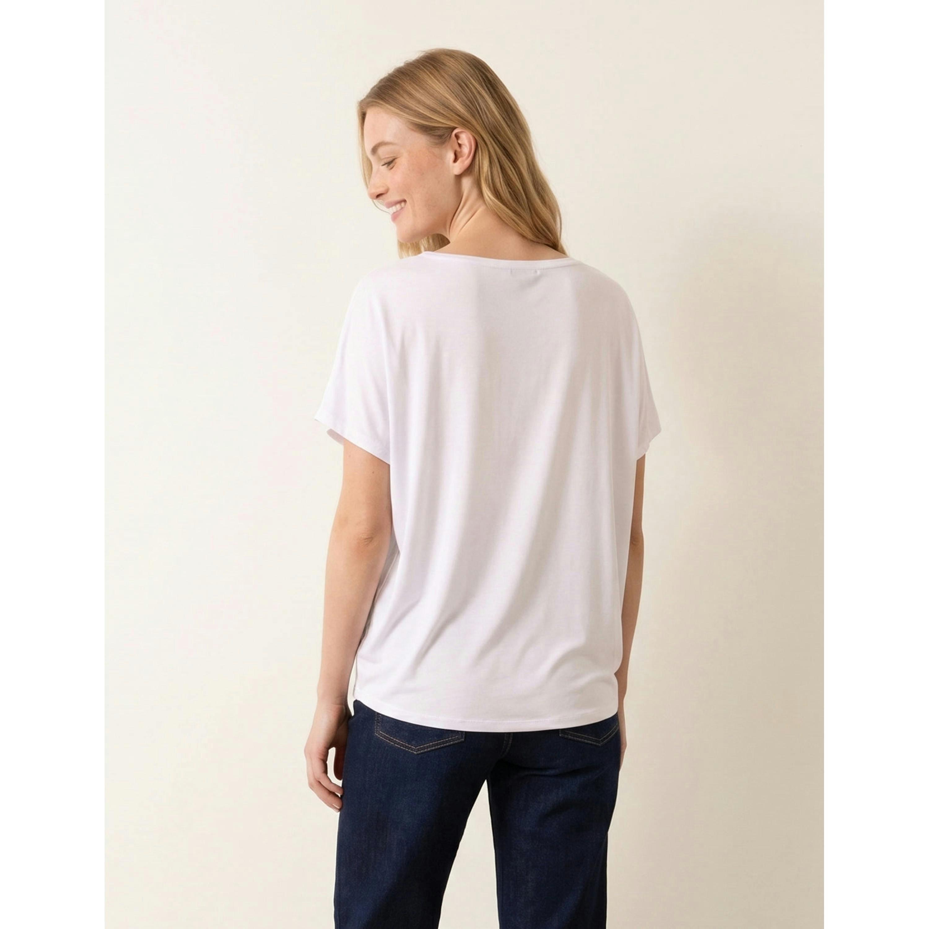 Blue Vanilla Patchwork Denim Dog Top  in White , view 4 of 4