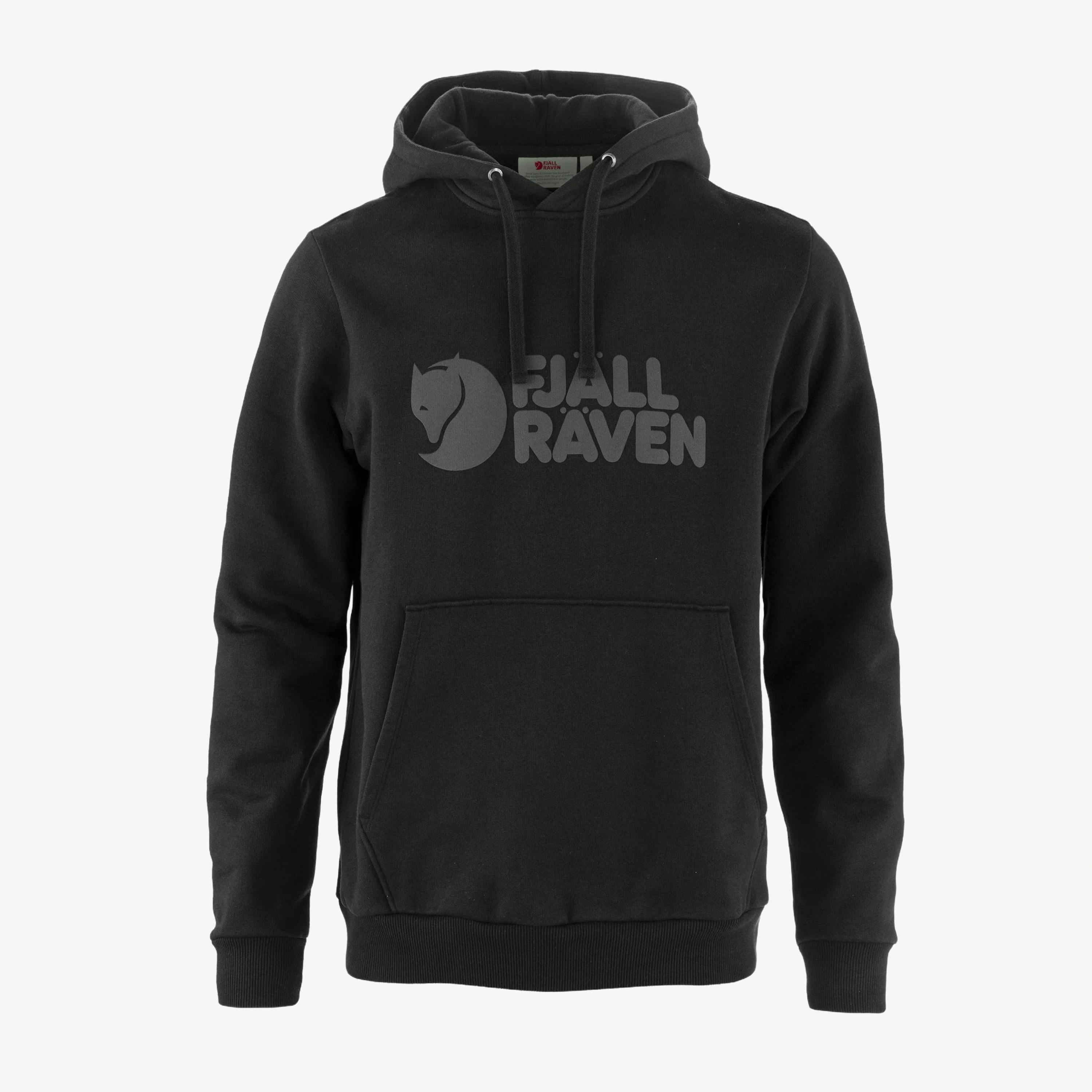 Fjallraven Logo Hoodie  in Black , view 1 of 2