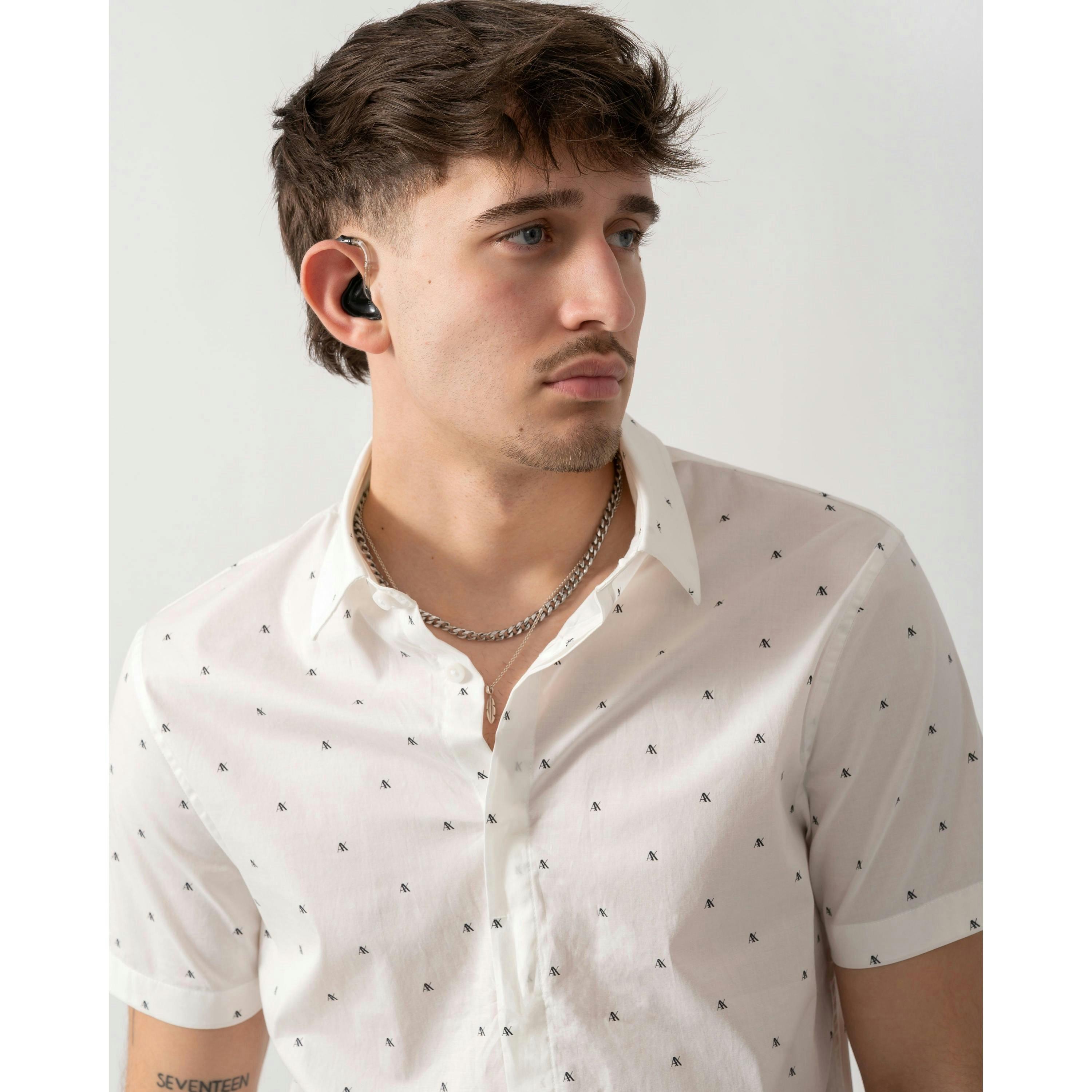 Armani Exchange Shirt  in White , view 4 of 4