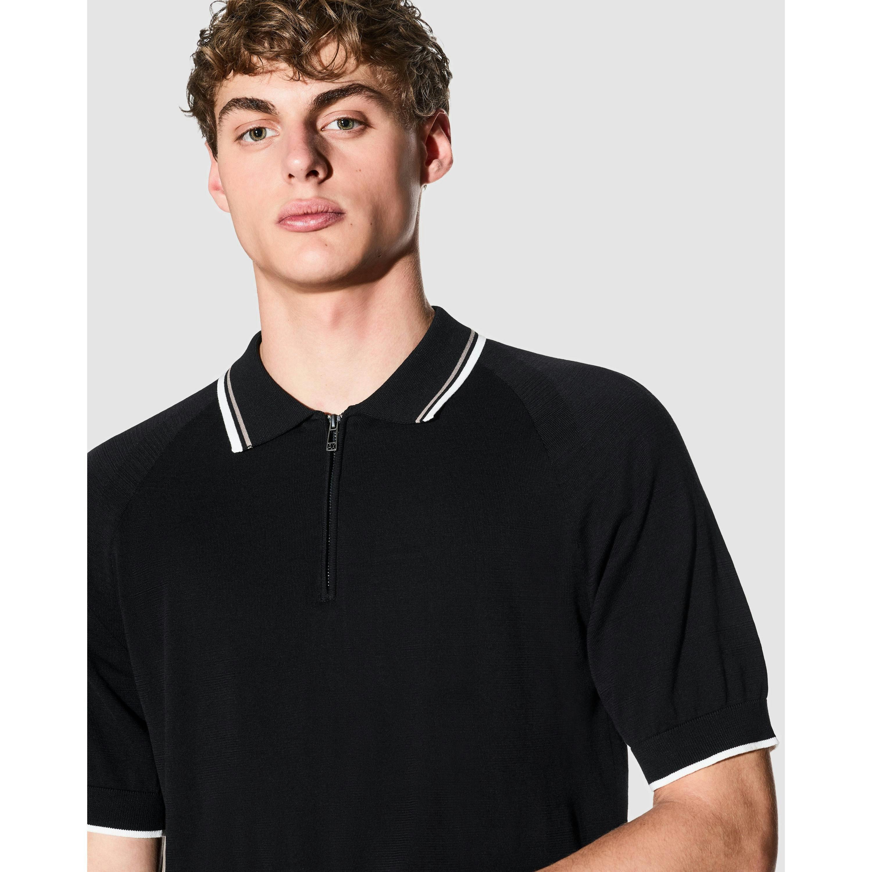 Armani Exchange Polo Shirt  in Black , view 3 of 4