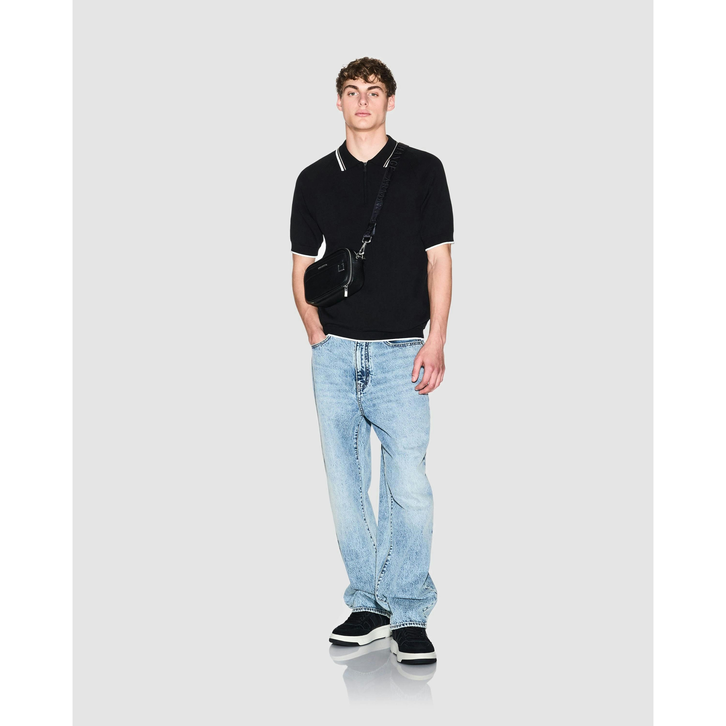 Armani Exchange Polo Shirt  in Black , view 4 of 4