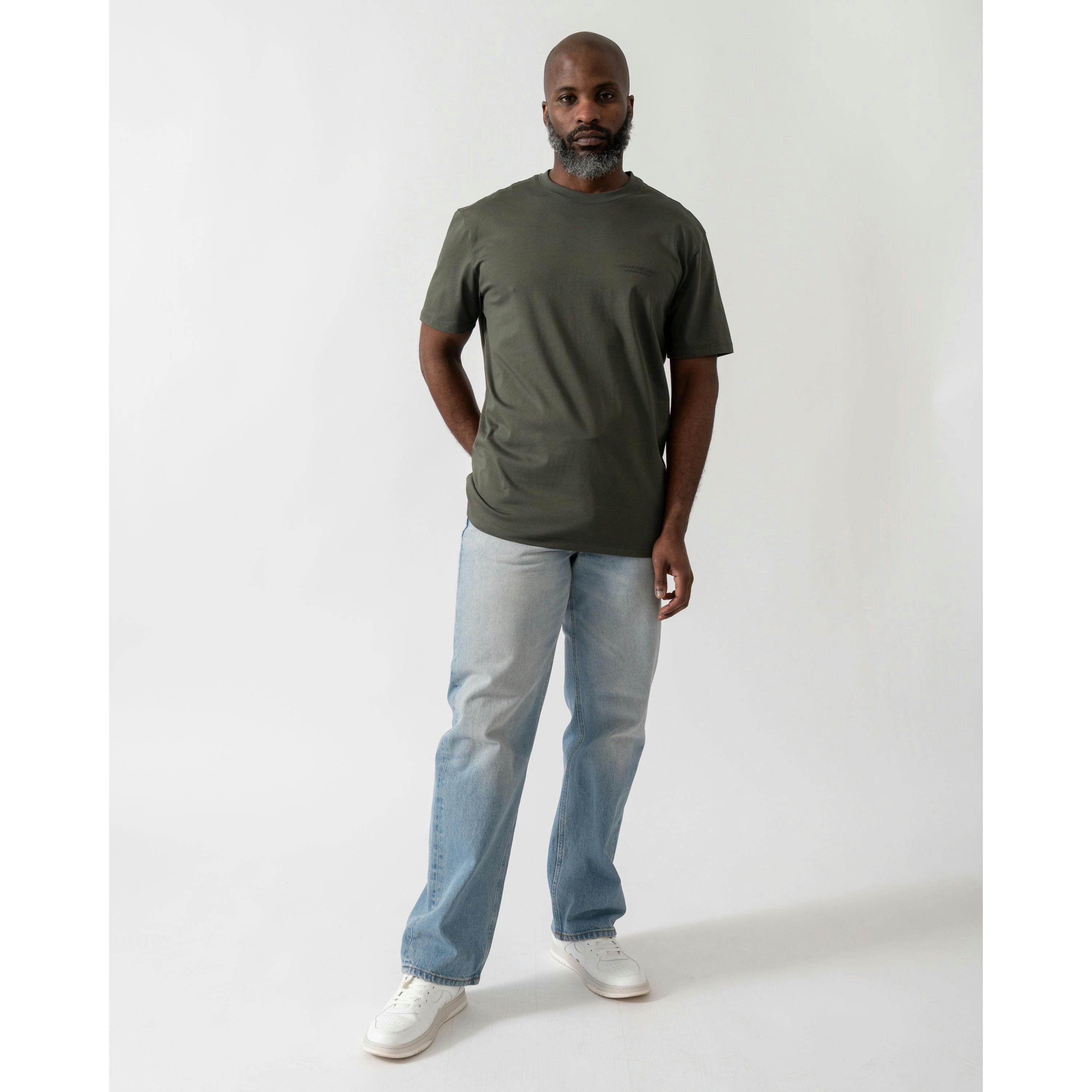 Armani Exchange Small Milano/New York Logo T-Shirt  in Grey , view 4 of 4
