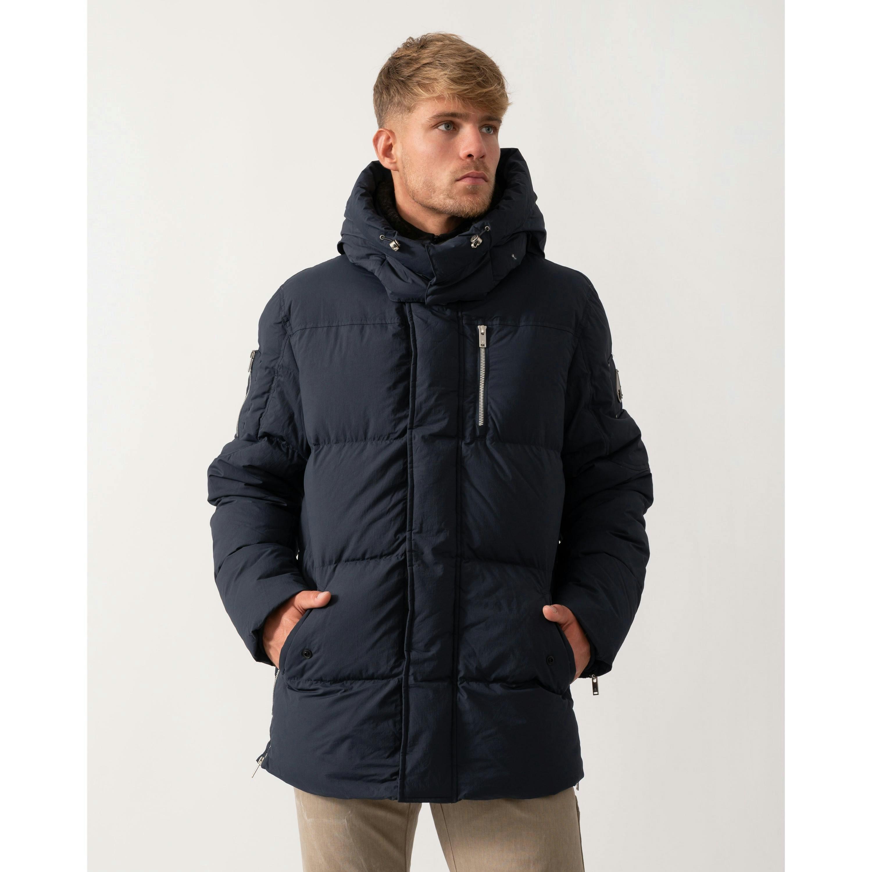 Moose Knuckles Puffer Jacket  in Blue , view 1 of 6