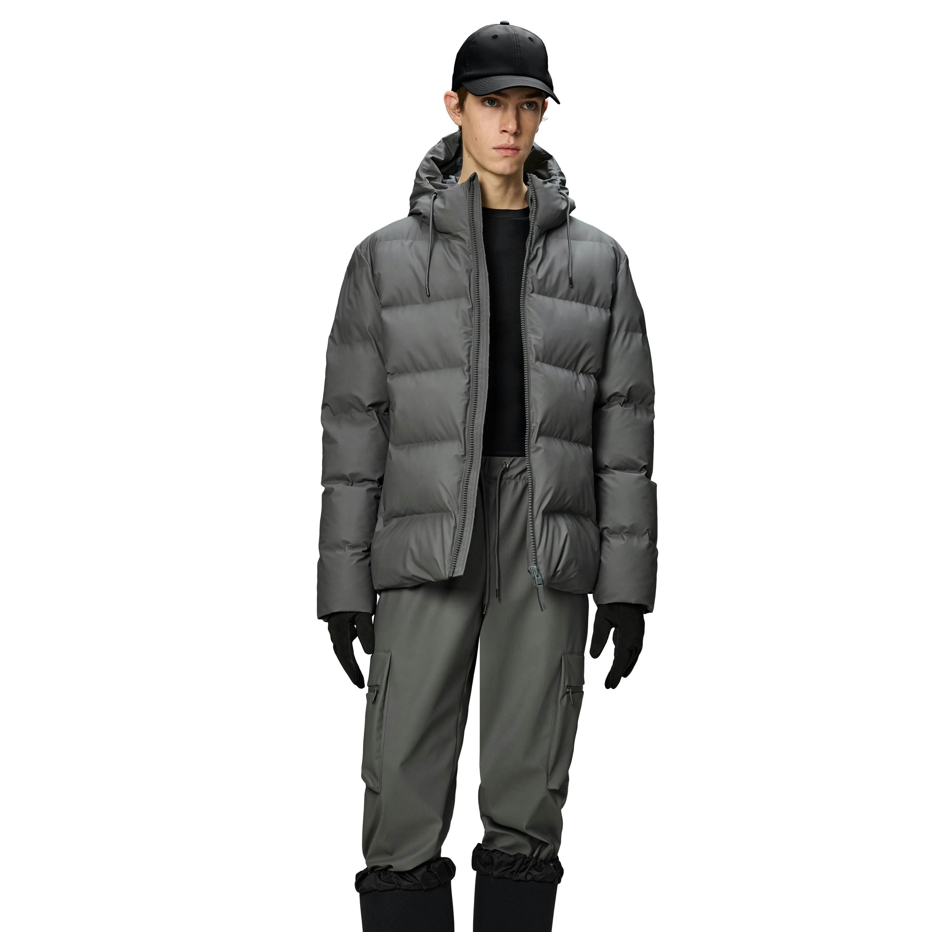 Rains Puffer Jacket  in Grey , view 1 of 6