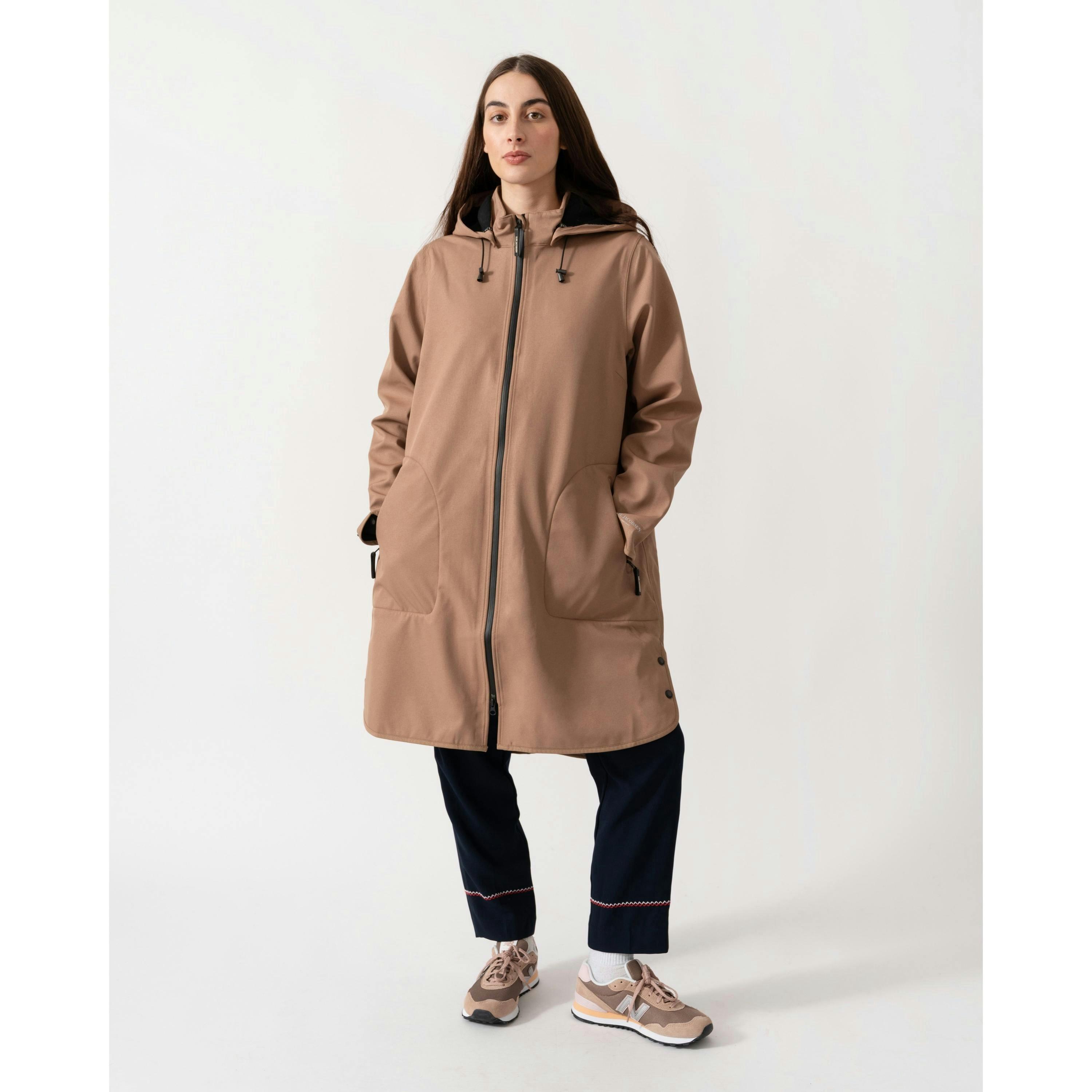Isle Jacobsen A-Line Raincoat  in Brown , view 1 of 4