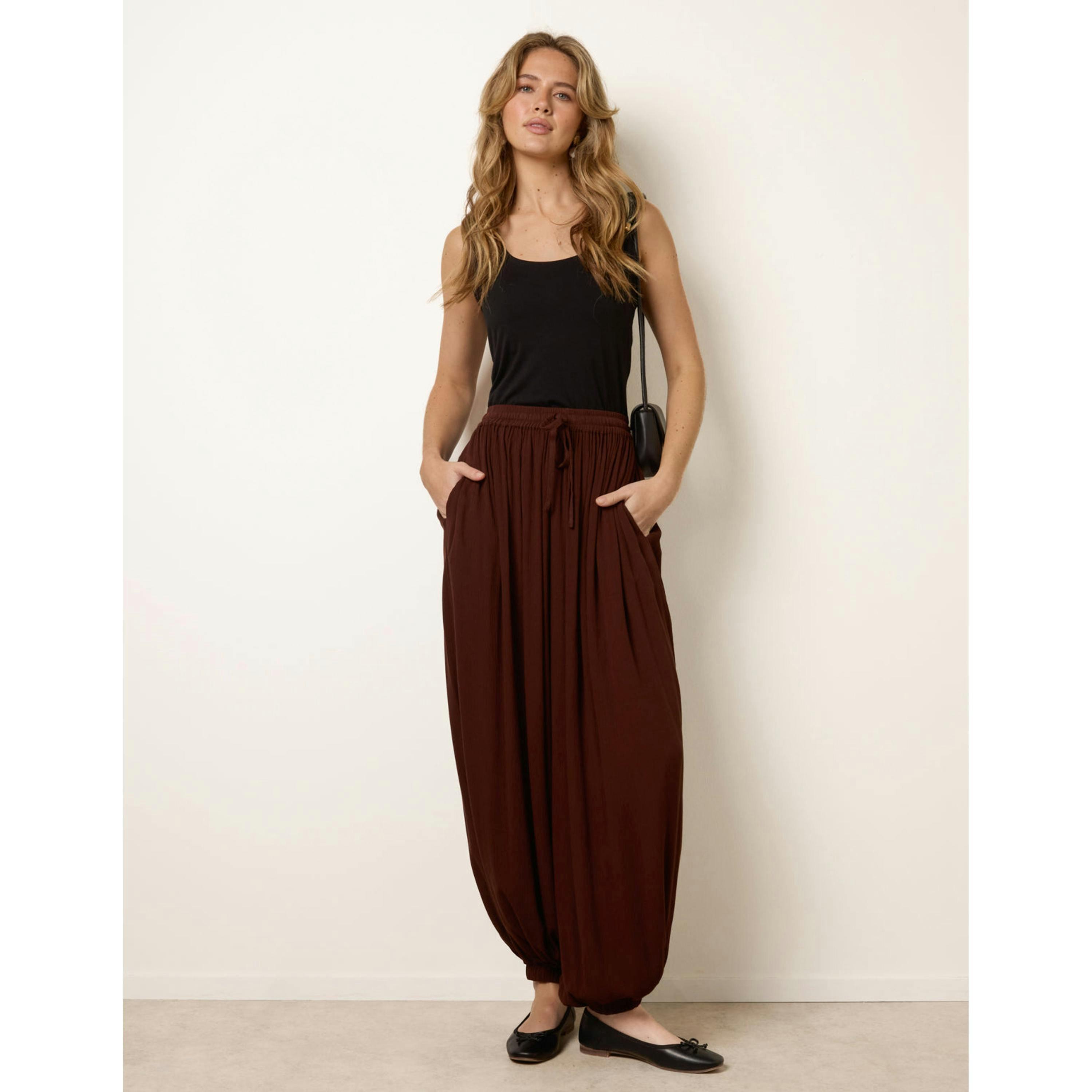 Blue Vanilla Balloon Trousers  in Brown , view 1 of 4