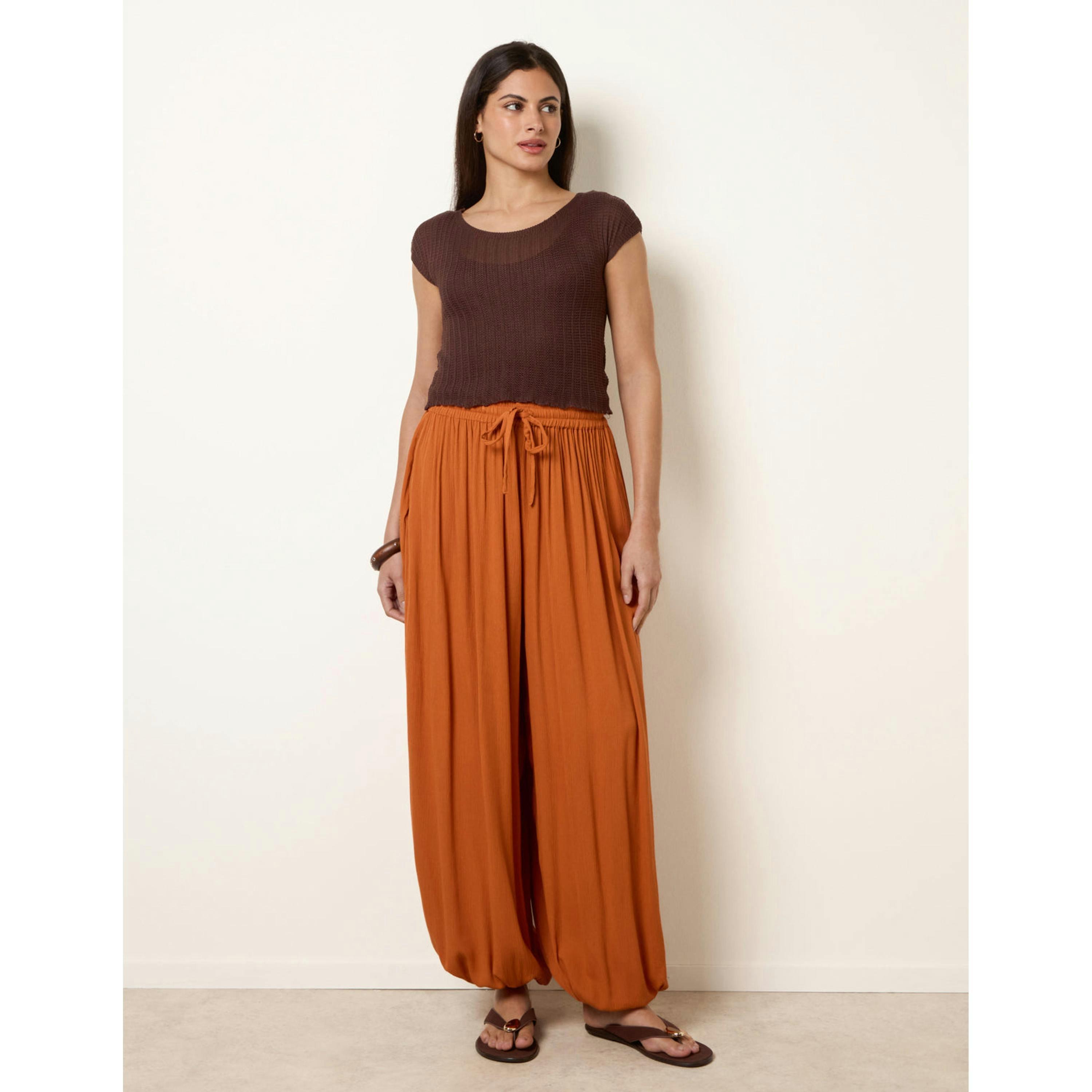 Blue Vanilla Balloon Trousers  in Rust , view 1 of 4