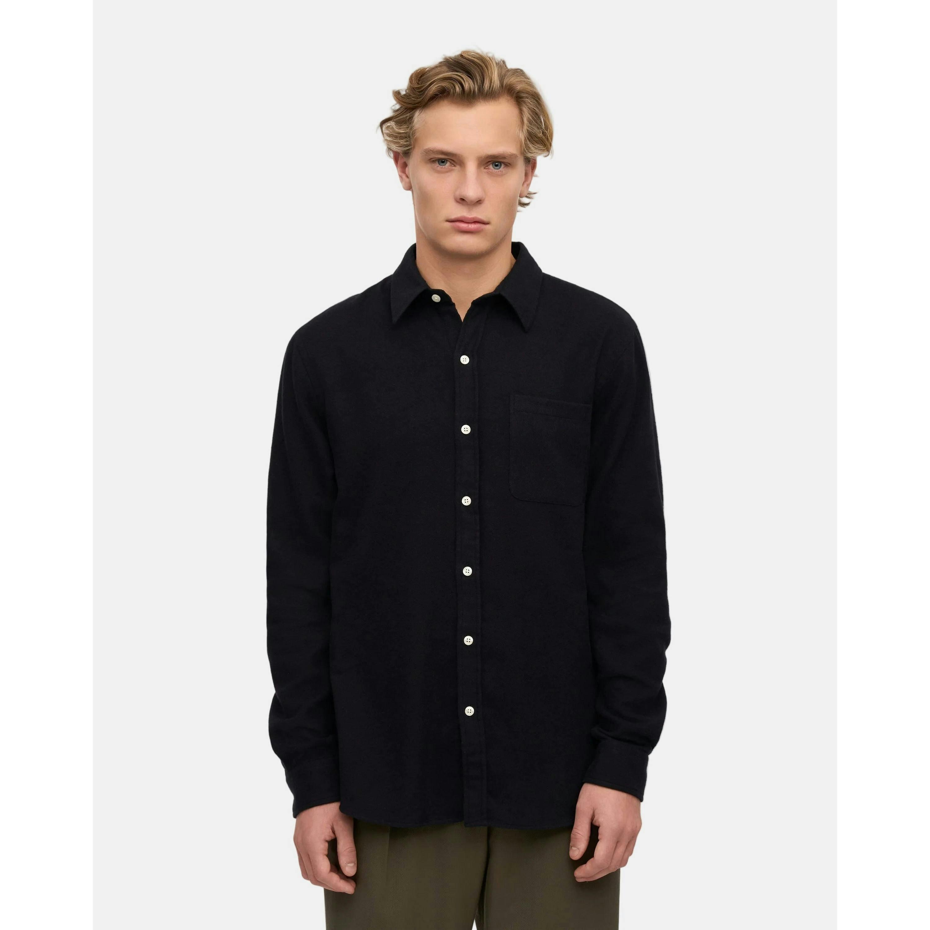 Colourful Standard Flannel Shirt  in Black , view 1 of 5
