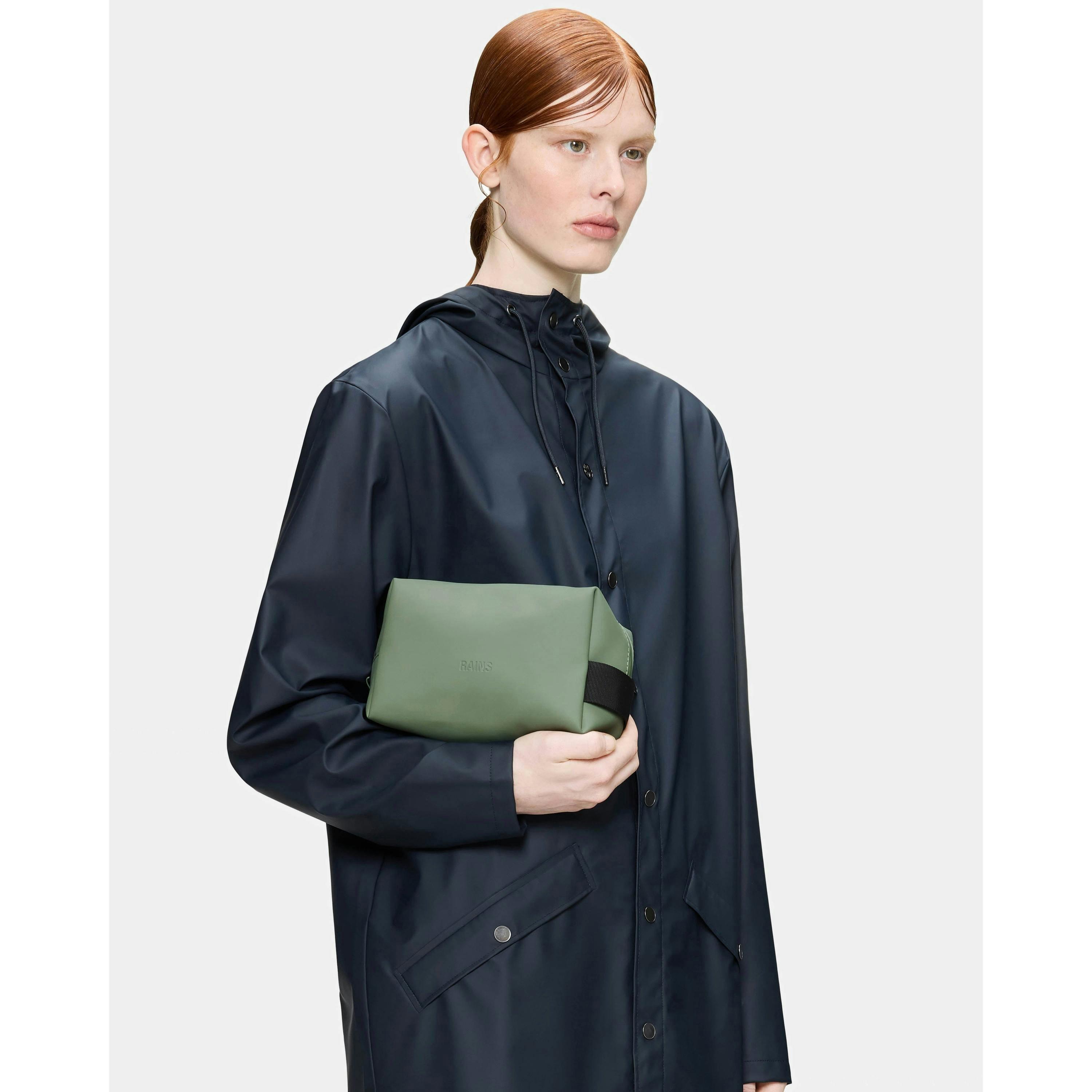Rains Wash Bag  in Green , view 1 of 3