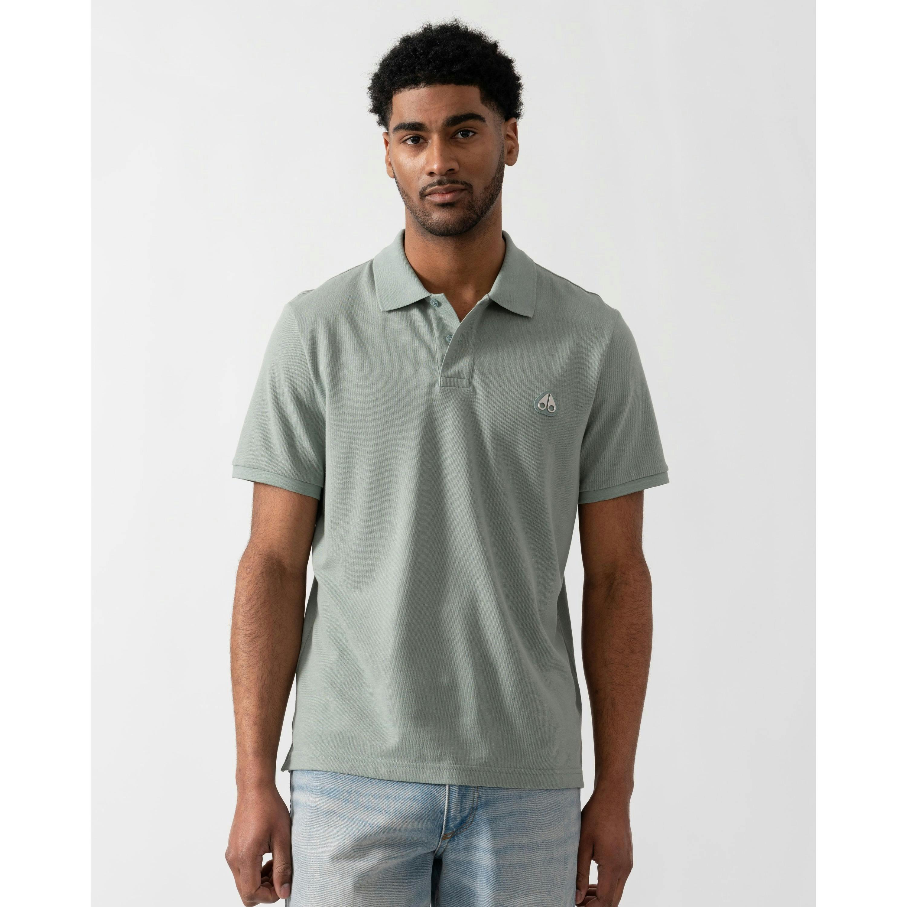 Moose Knuckles Polo Shirt  in Silver , view 1 of 3