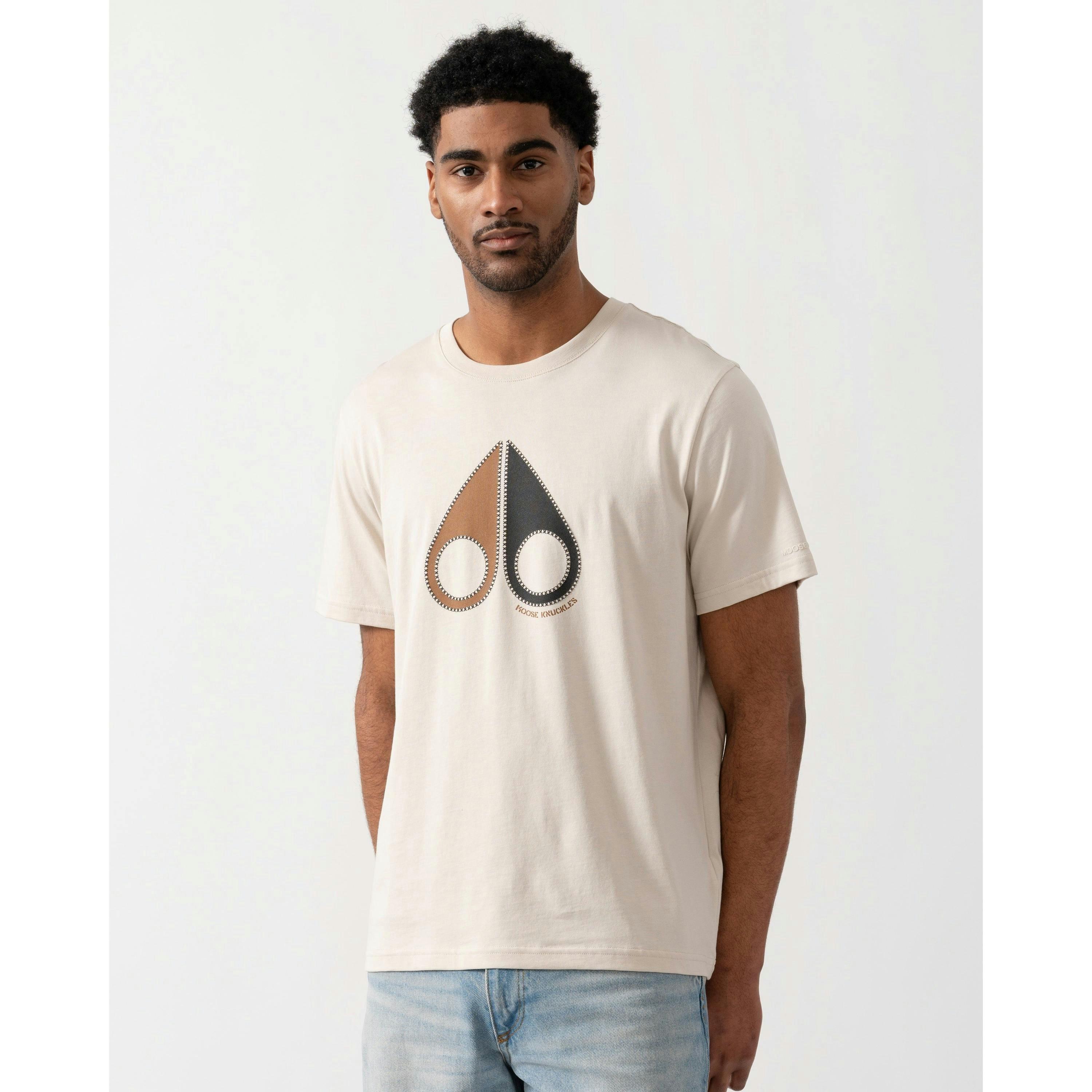 Moose Knuckles T-Shirt  in Beige , view 1 of 4