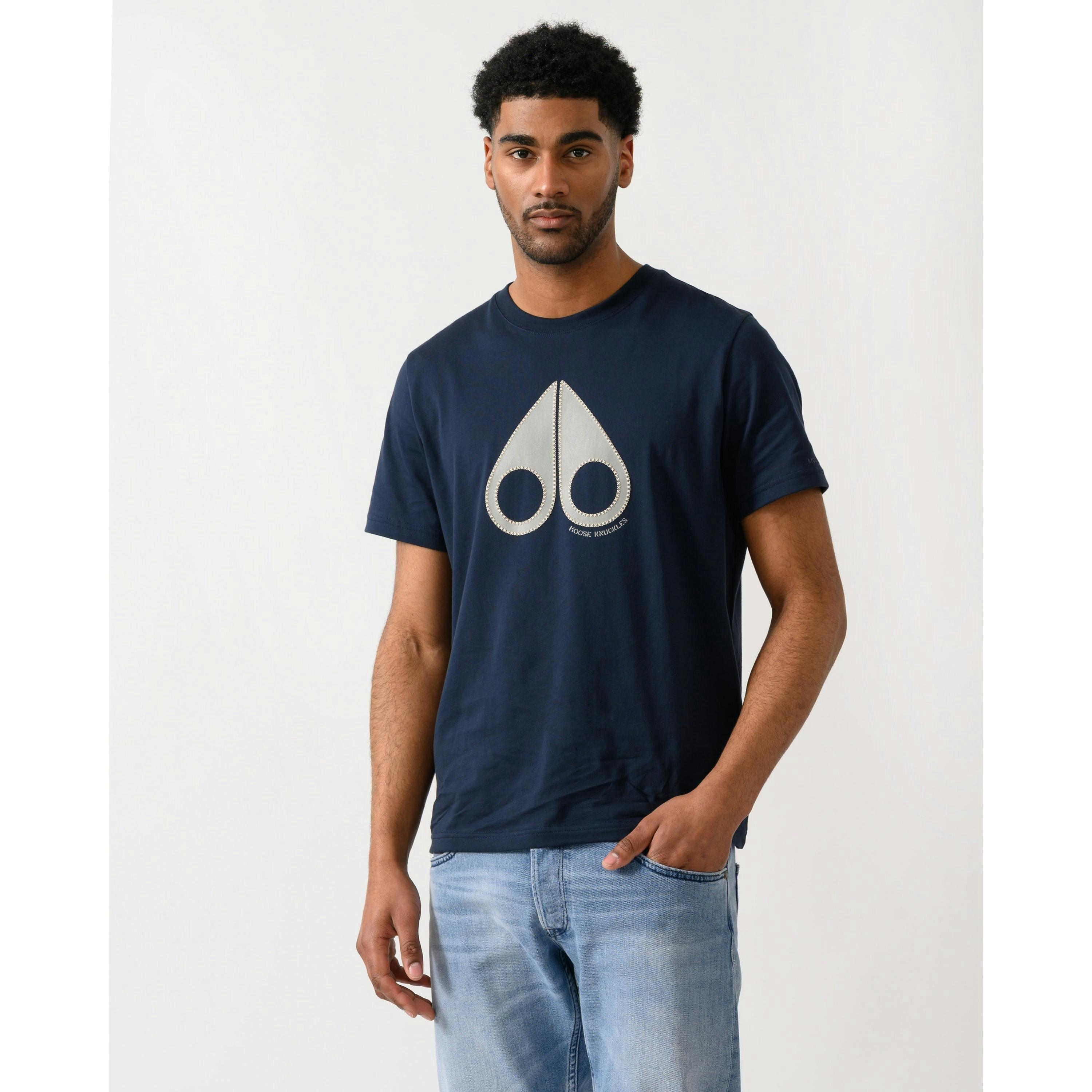 Moose Knuckles T-Shirt  in Blue , view 1 of 5