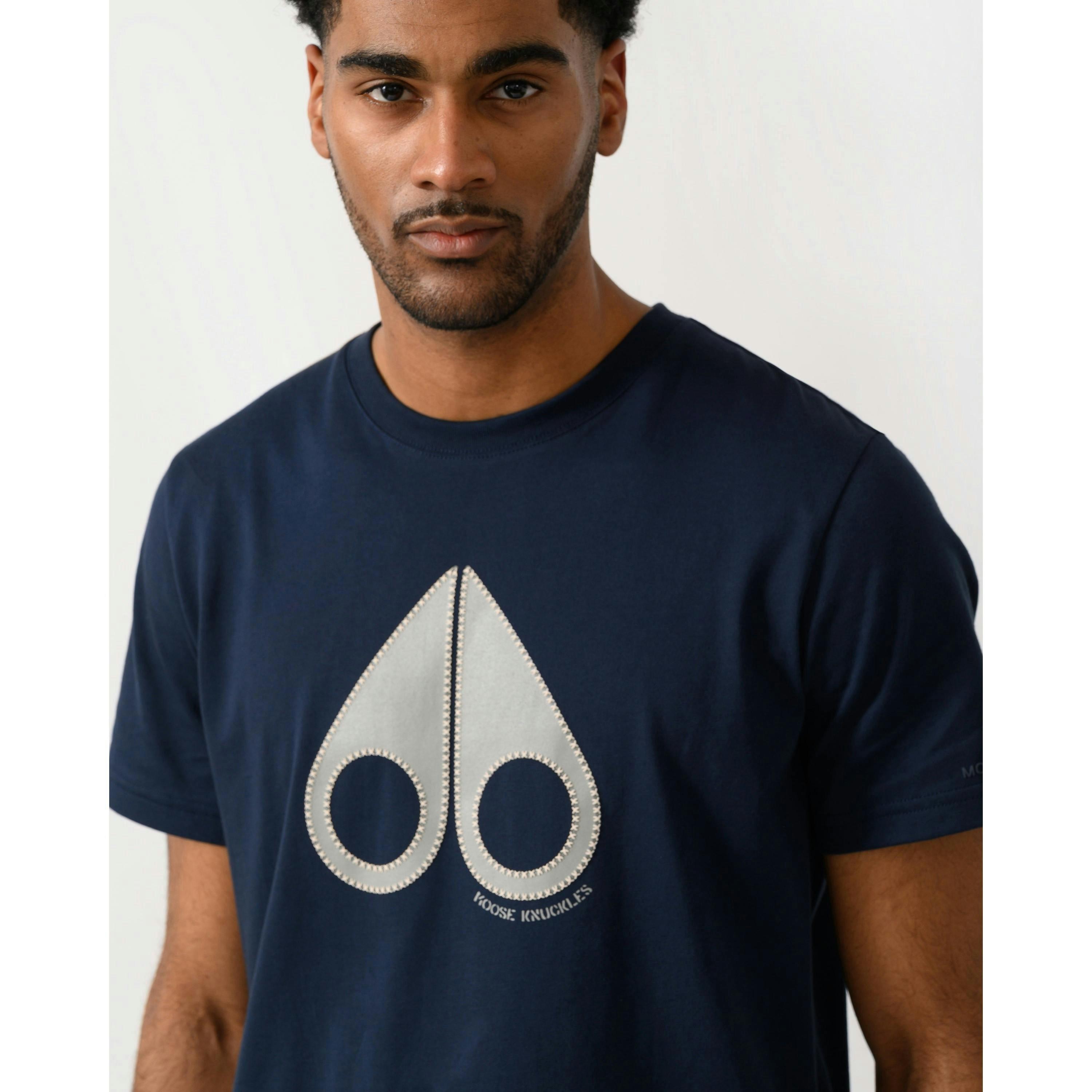Moose Knuckles T-Shirt  in Blue , view 3 of 5