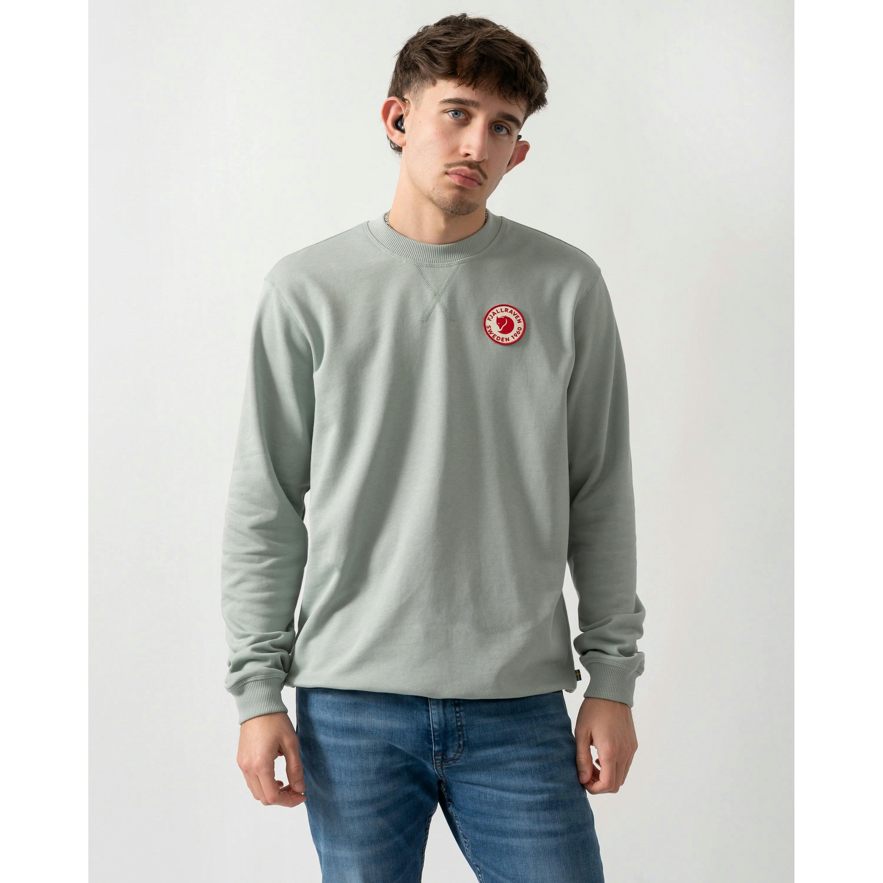Fjallraven Logo Badge Sweatshirt  in Silver , view 1 of 4