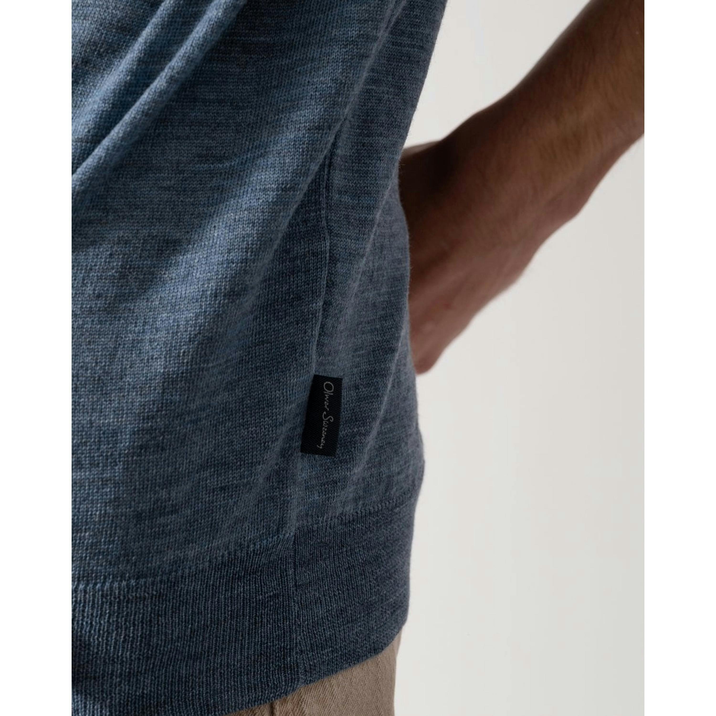 Oliver Sweeney Funnel Neck Jumper  in Blue , view 5 of 5