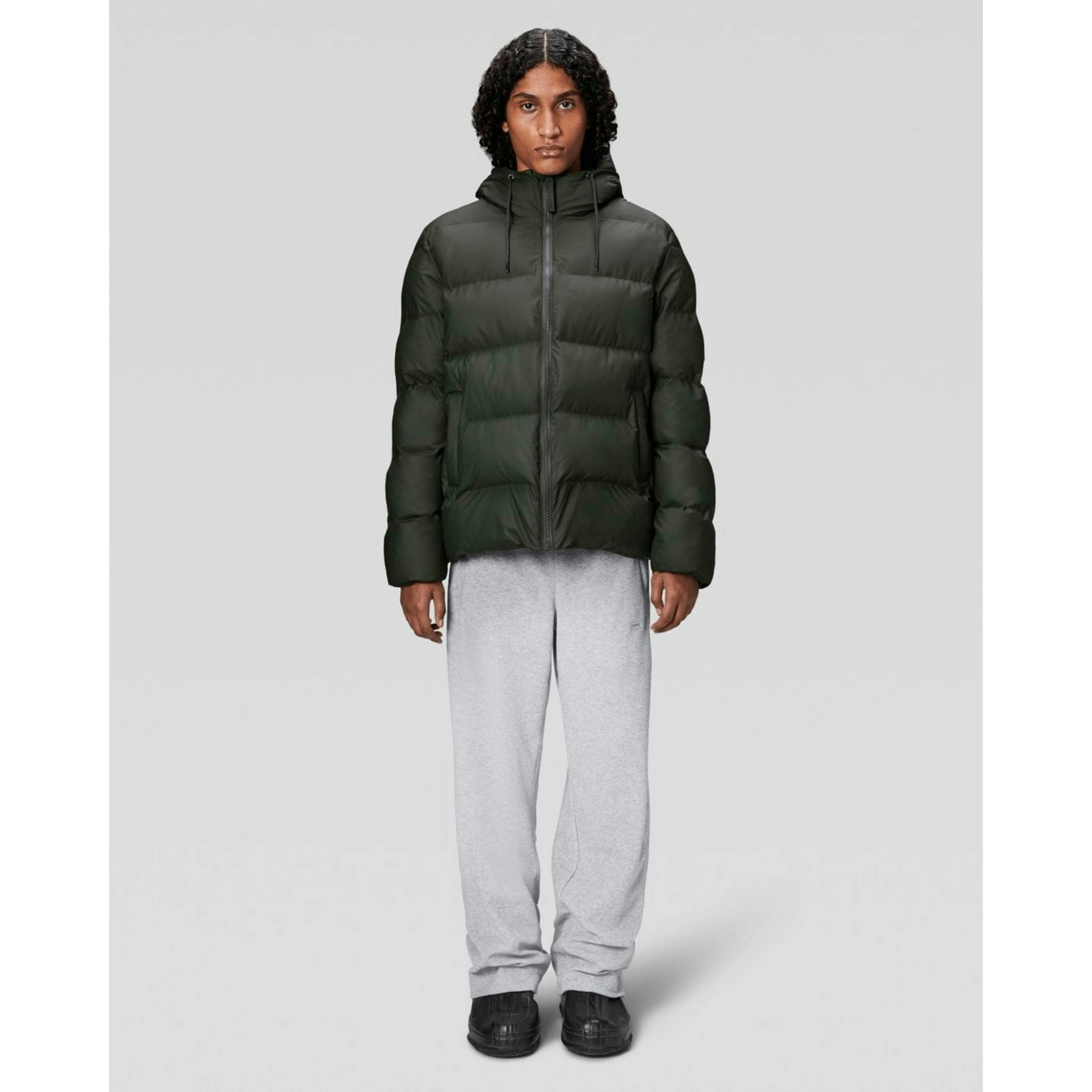 Rains Puffer Jacket  in Green , view 1 of 3