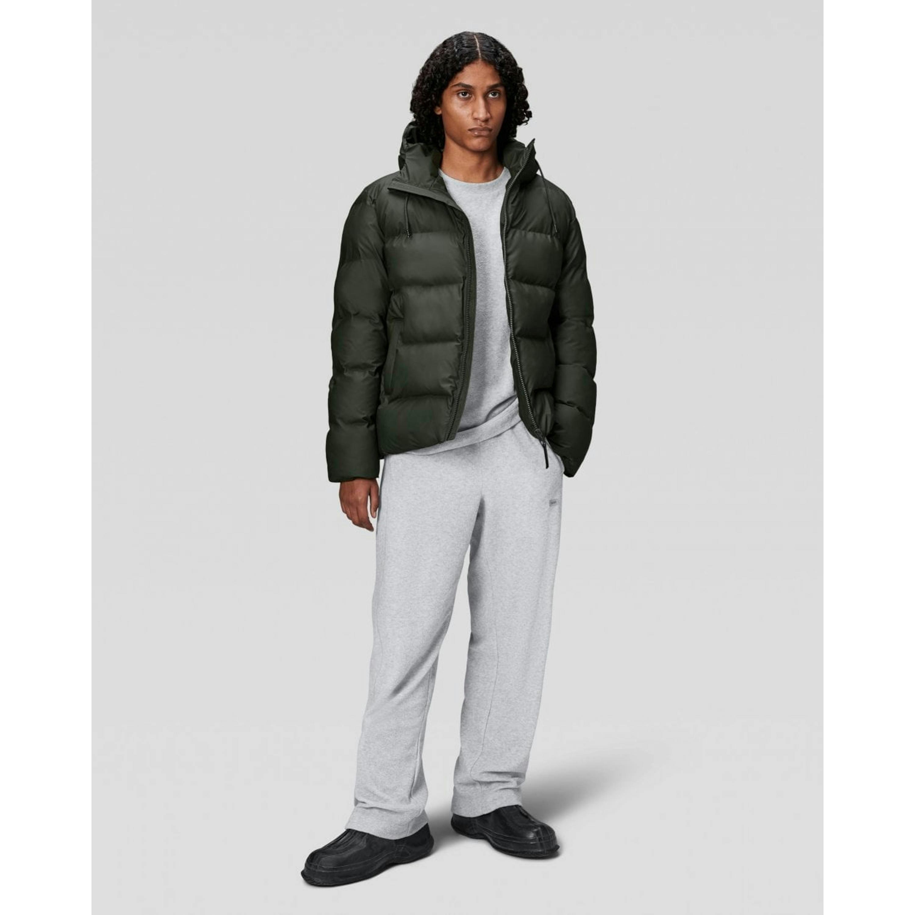 Rains Puffer Jacket  in Green , view 3 of 3