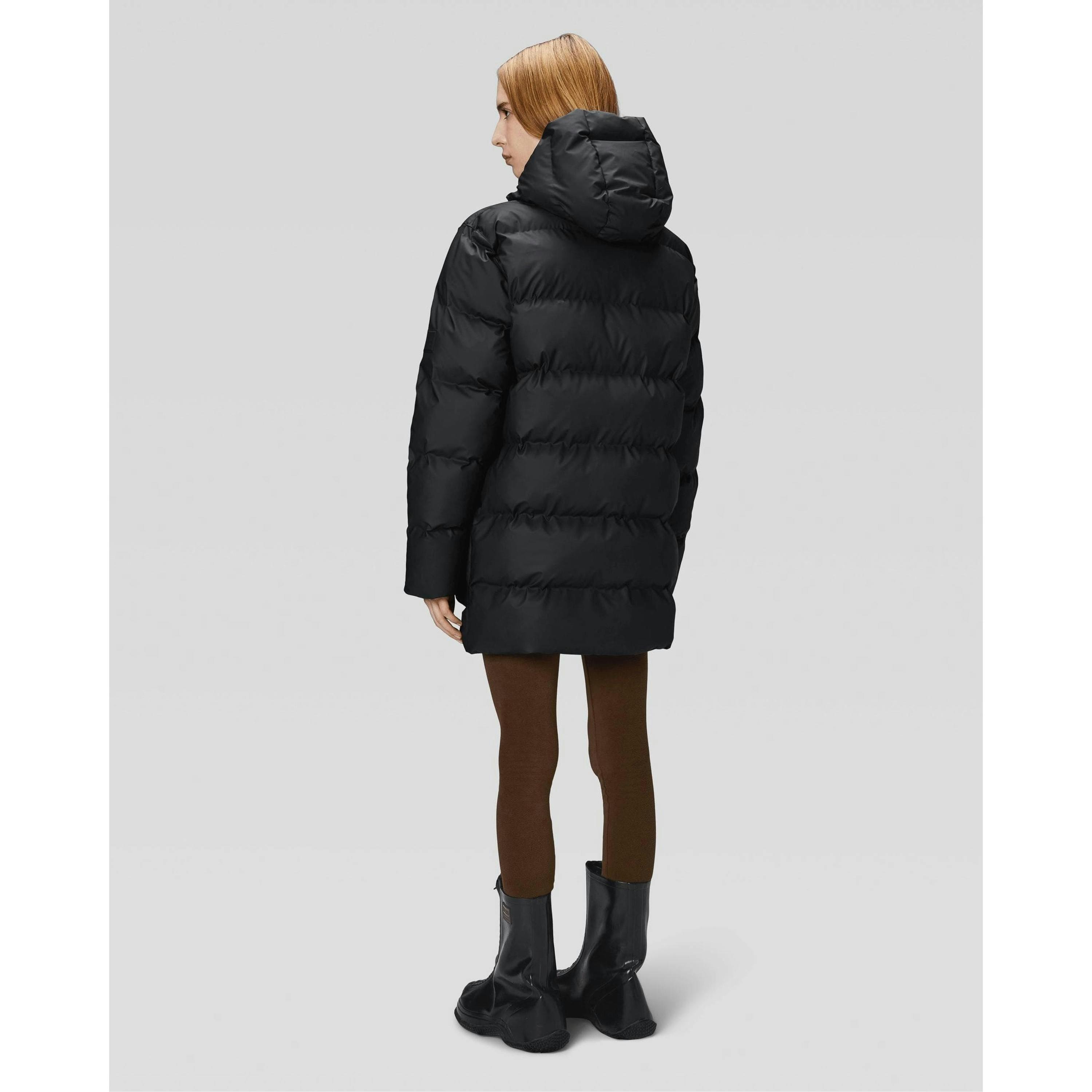 Rains Puffer Jacket  in Black , view 2 of 6