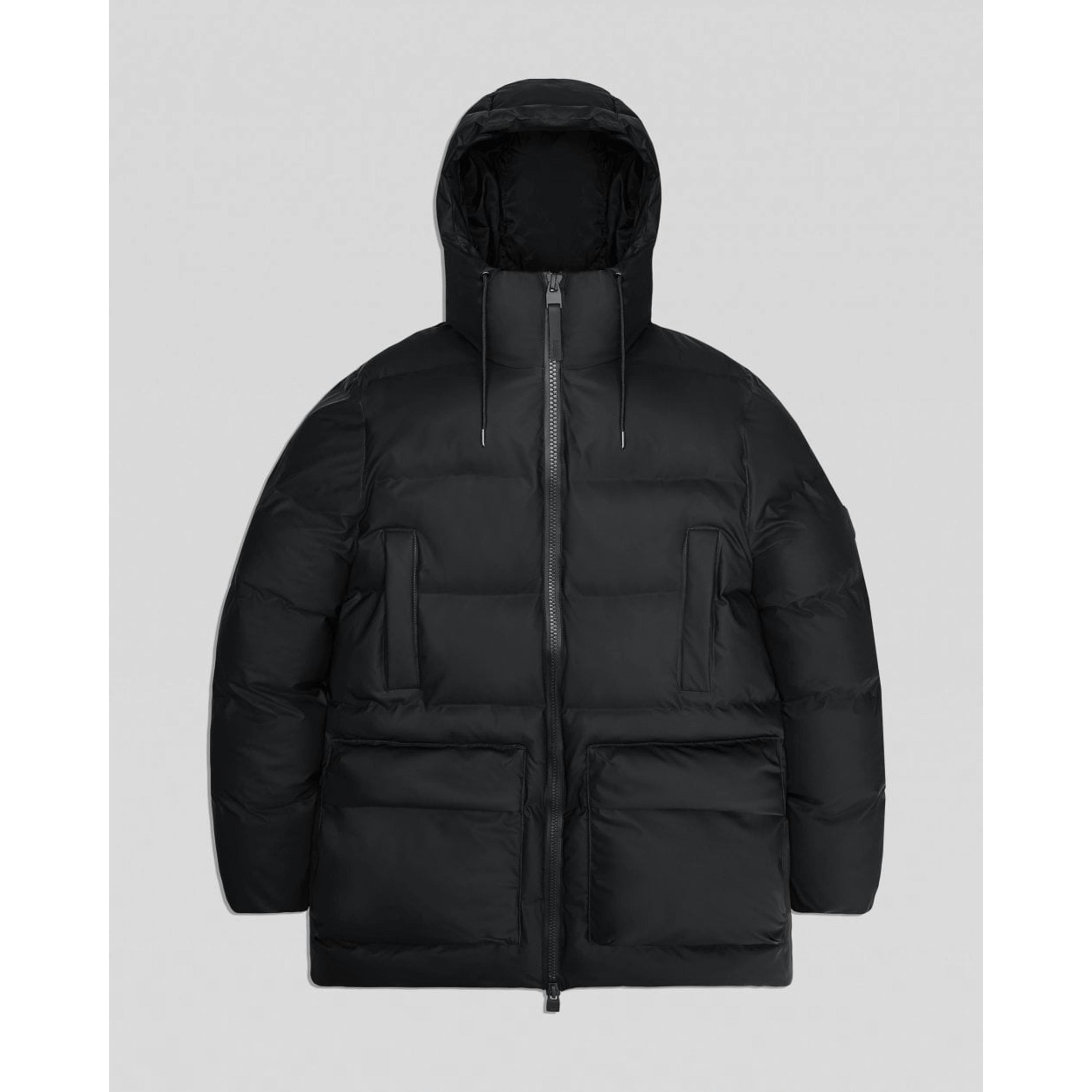Rains Puffer Jacket  in Black , view 4 of 6